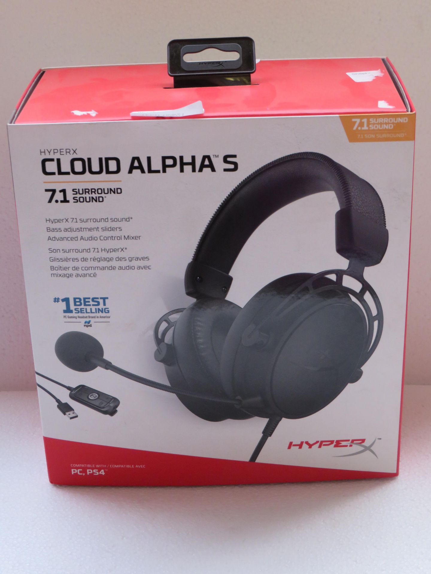 Hyper X Cloud Alpha 5 with 7.1 Surround Sound - Untested & Boxed - RRP £120