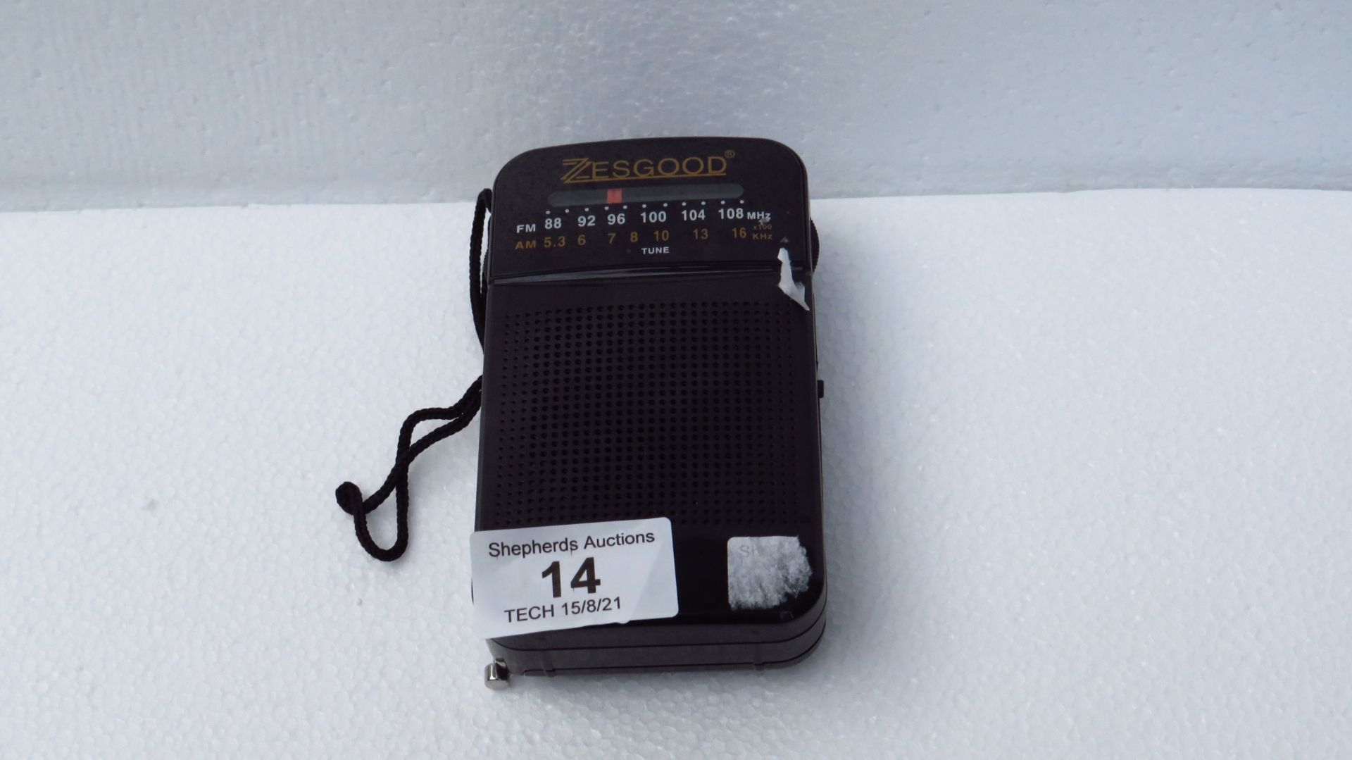 Zesgood Pocket AM/FM Radio - Tested Working & Boxed - RRP £12