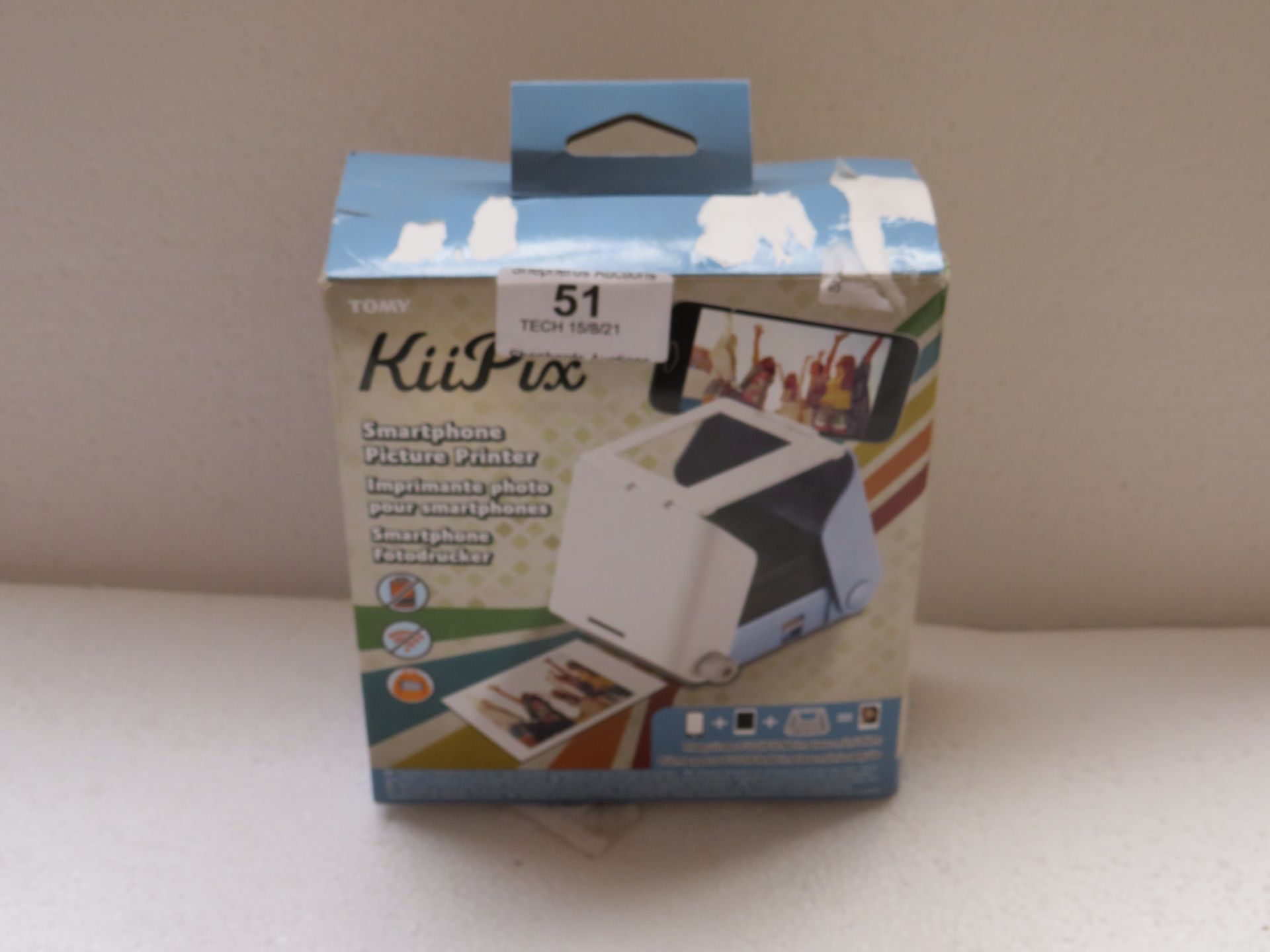 Tomy KiiPix Smartphone Picture Printer - Untested & Boxed - RRP £40