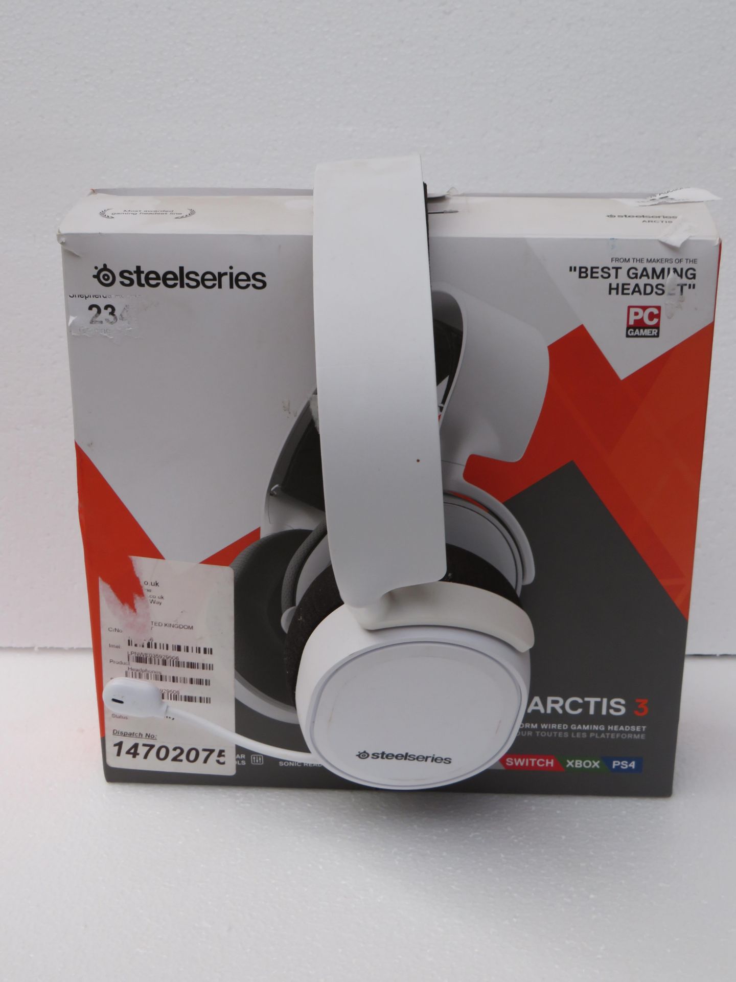 Steel series Arctic 3 wired gaming head set - Untested & Boxed - RRP £79.99