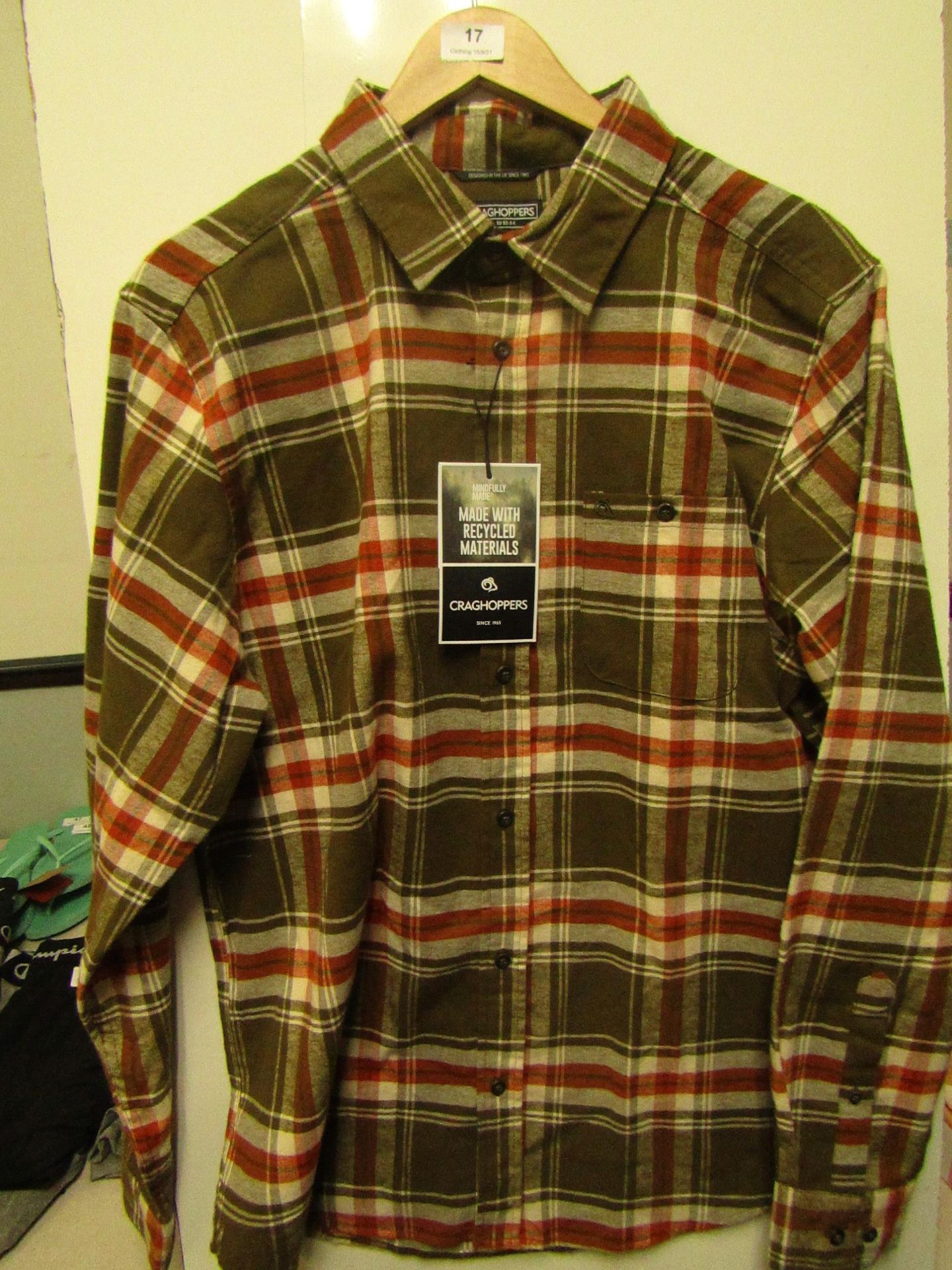 Craghopper Wilmot checked shirt, new size L, RRP £40
