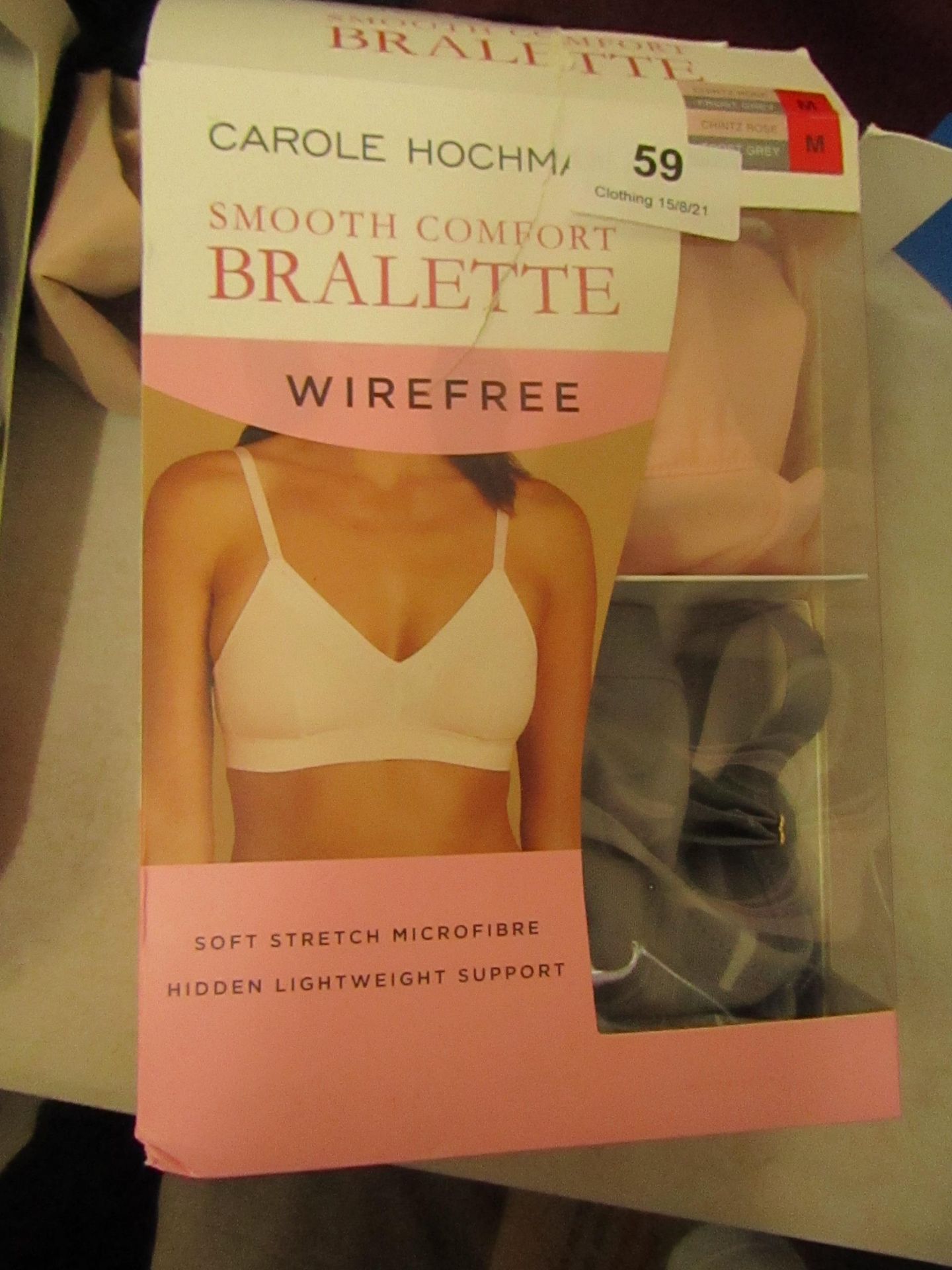 Carol Hockman pack of 2 wire free Bralettes, with packaging, szie Medium