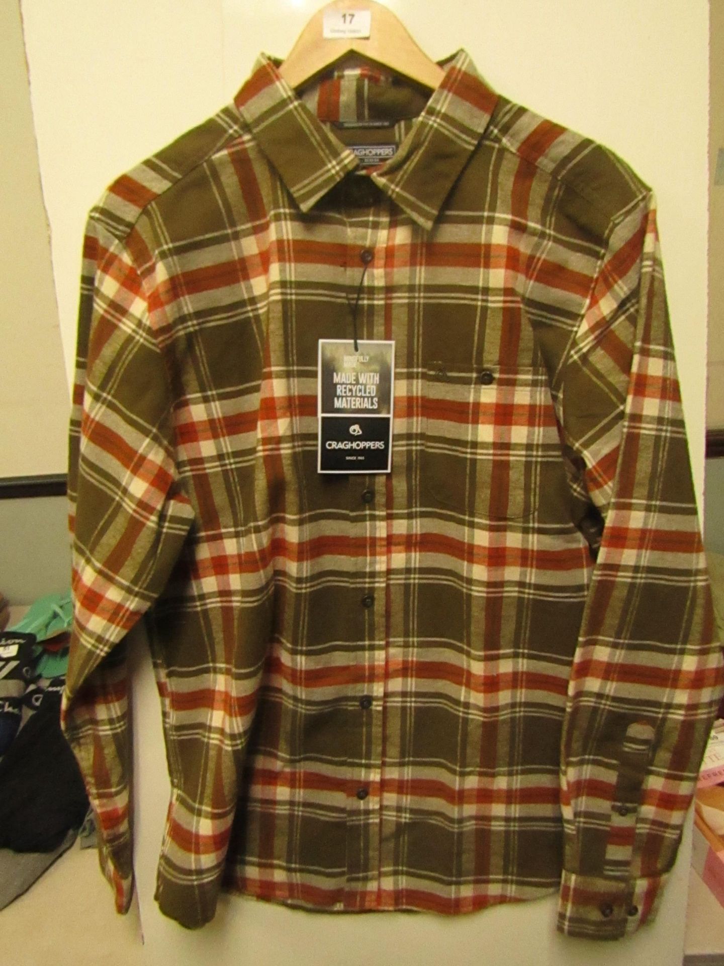 Craghopper Wilmot checked shirt, new size L, RRP £40