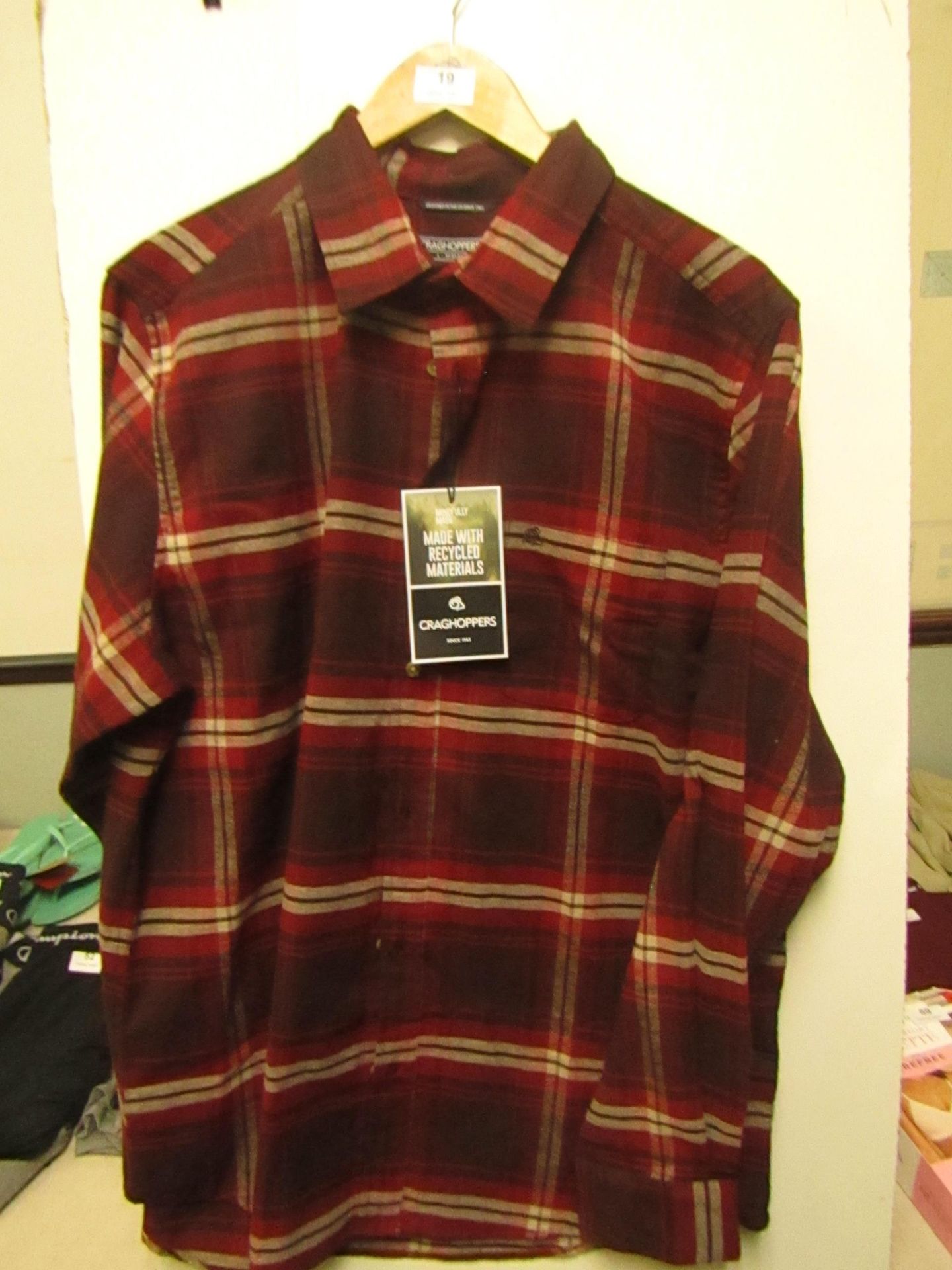 Craghopper Wilmot checked shirt, new size L, RRP £40