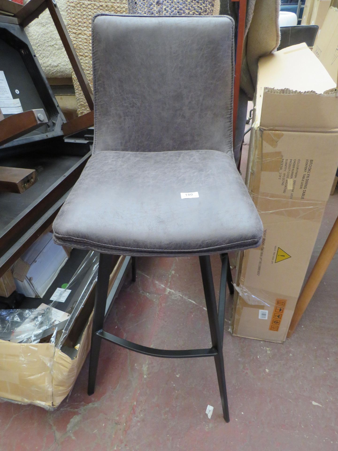 | 1X | COX & COX WILLIAMSBERG HIGH STOOL CARBON | NO VISABLE DAMAGE & MISSING THE SCREWS | RRP