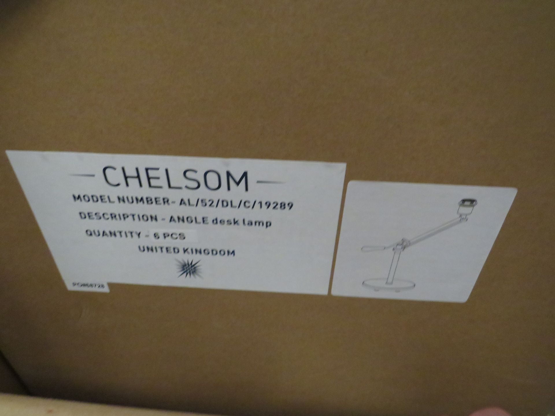 Chelsom - Angle Desk Lamp Chrome Effect - Model No. AL | 52 | DL | C | 19289 - (No Shade