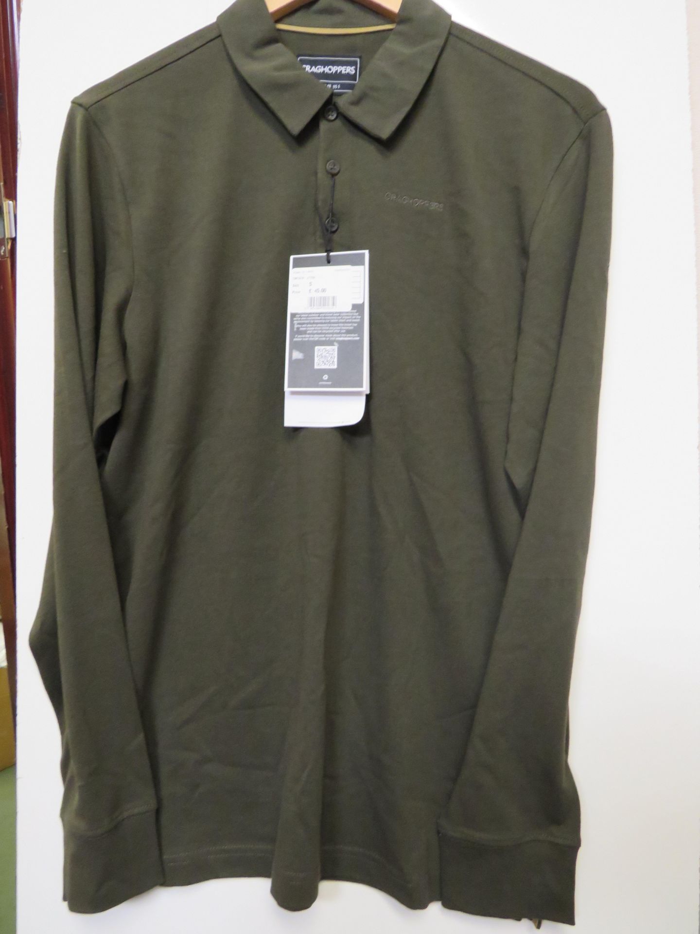 Craghopper Bryson Long Sleeve Polo Shirt, new size S, RRP £45