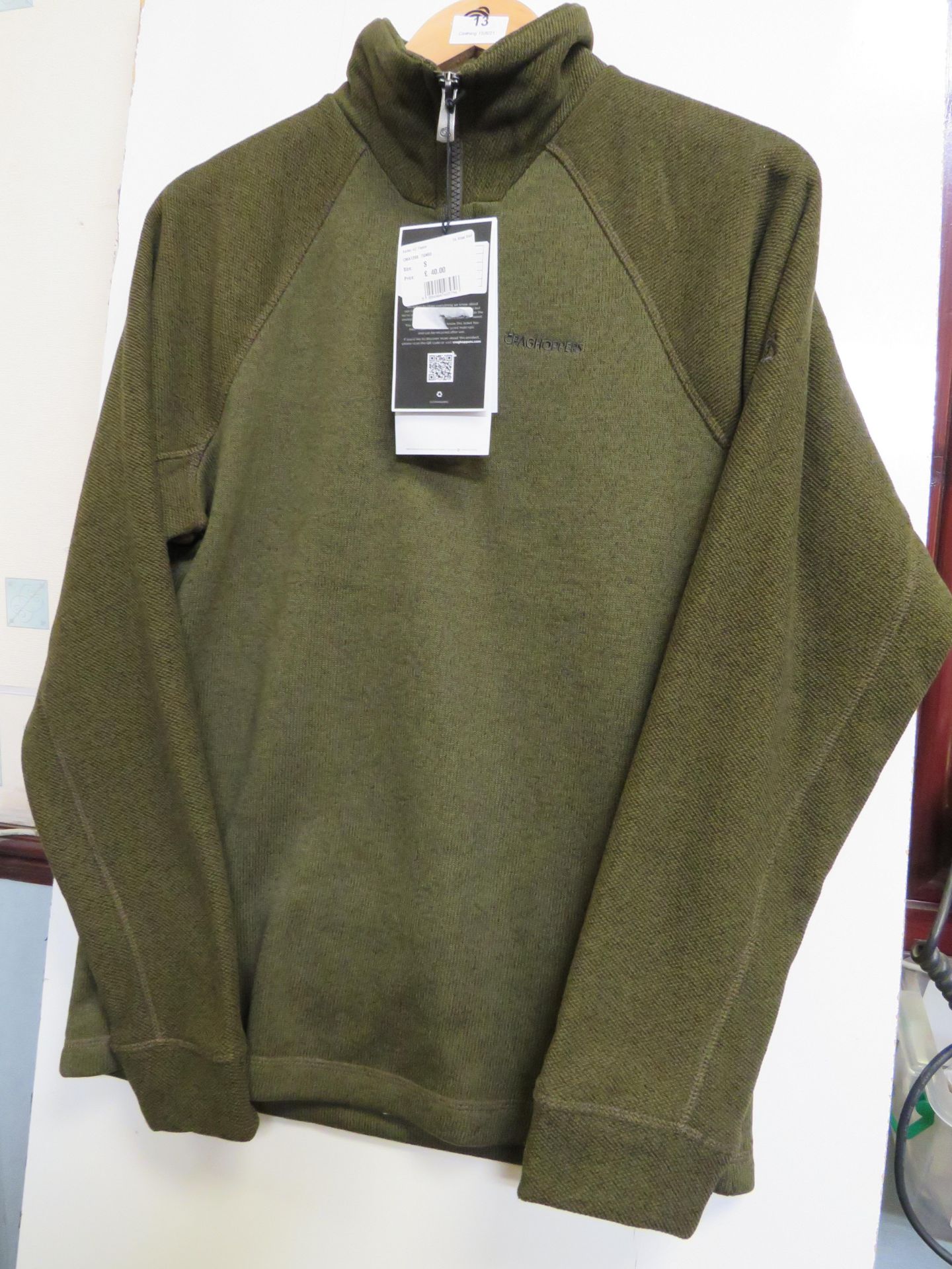 Craghopper Barker 1/4 zip HZ fleece, new size S, RRP £40