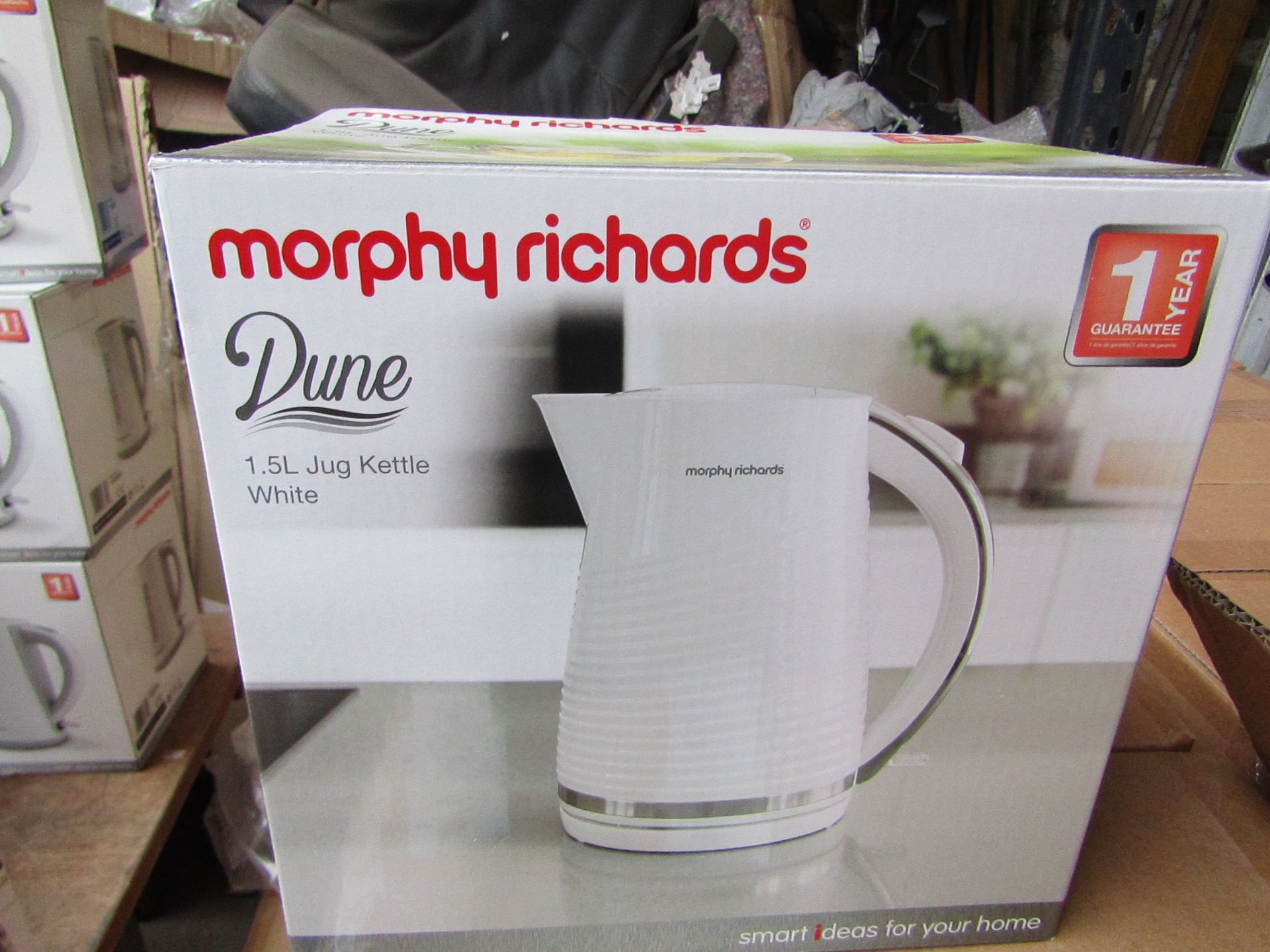 Morphy Richards Dune 1.7L white kettle, brand new and boxed. RRP £32.99