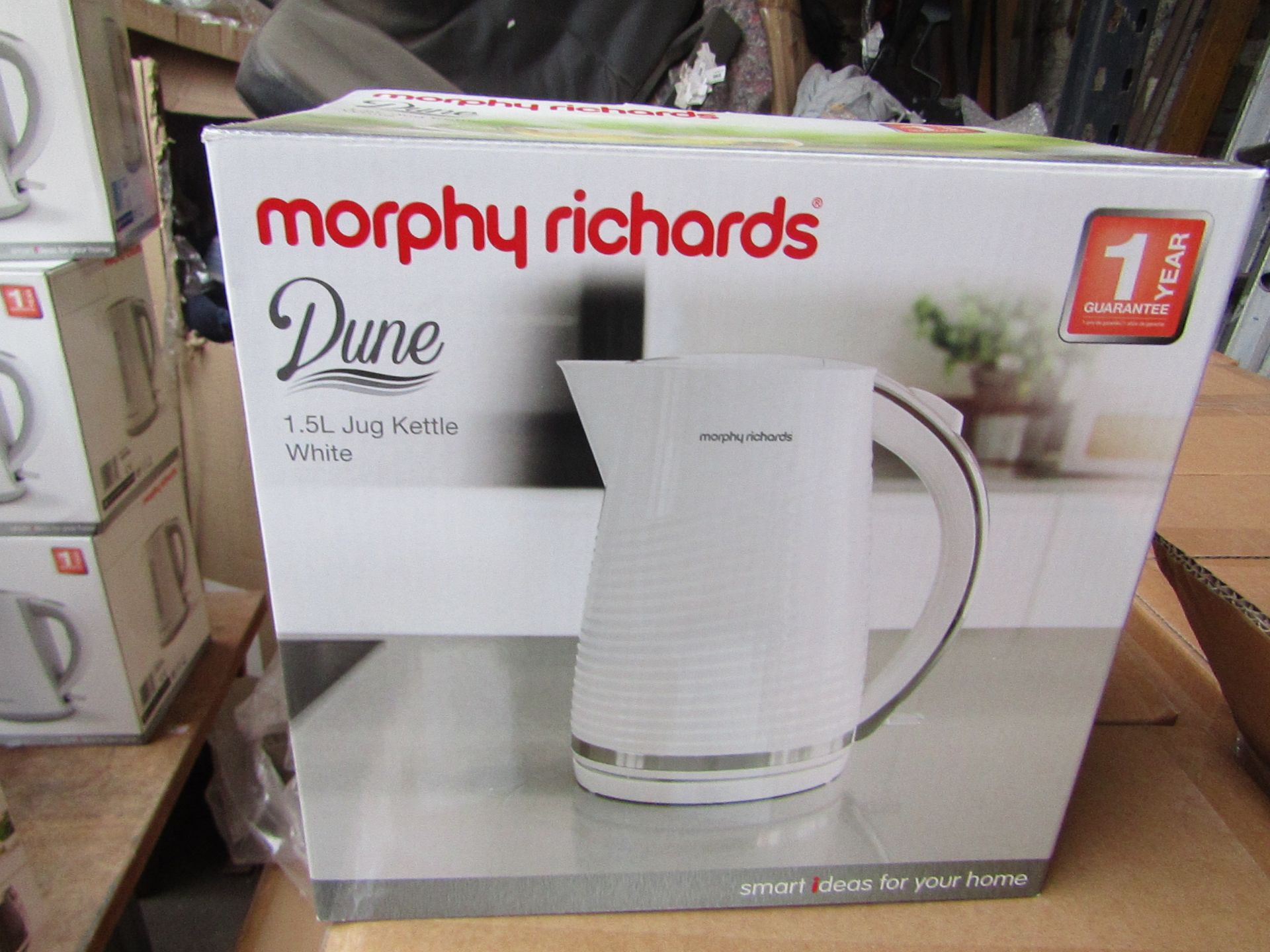 Morphy Richards Dune 1.7L white kettle, brand new and boxed. RRP £32.99