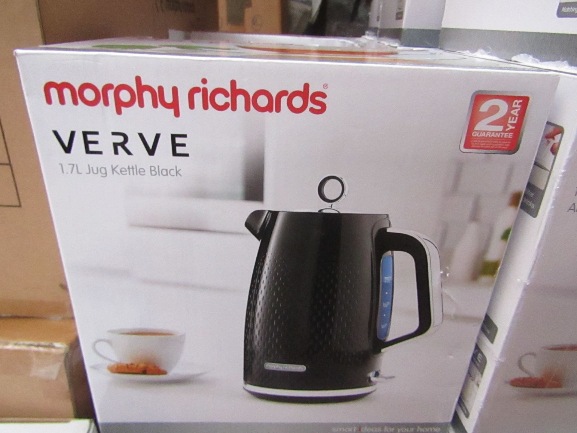 Morphy Richards Verve 1.7L jug black kettle, brand new and boxed. RRP £42.99