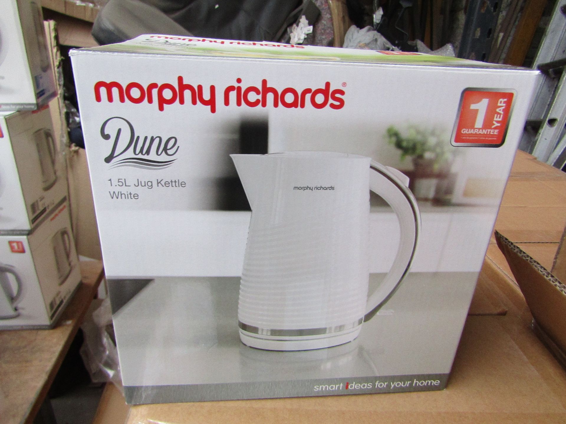 Morphy Richards Dune 1.7L white kettle, brand new and boxed. RRP £32.99