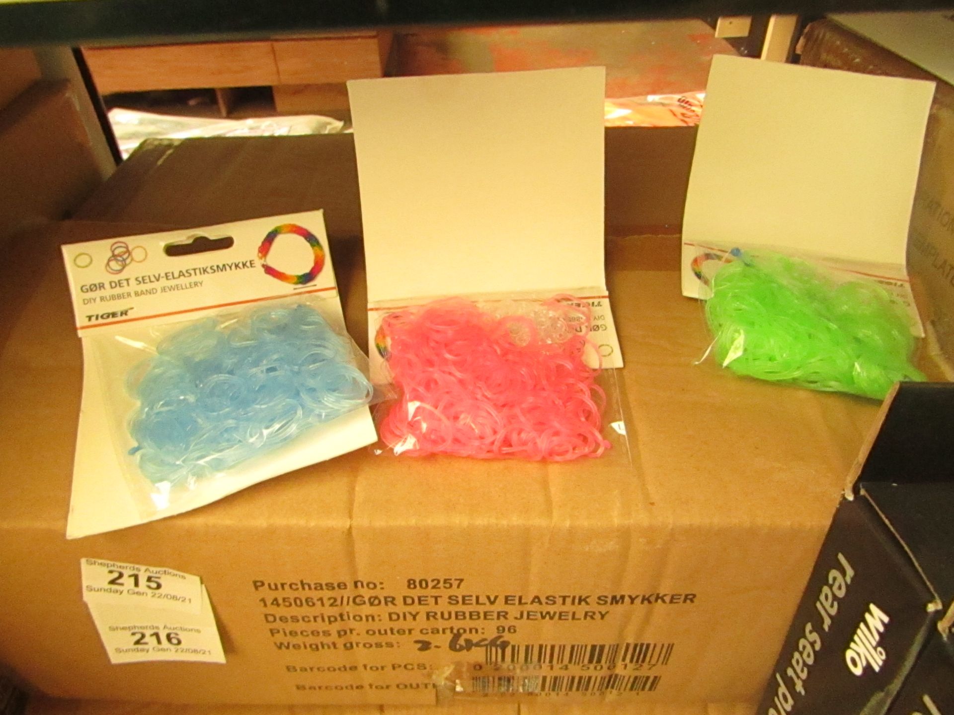 96x Tiger - DIY Loom Bands - All Packaged & Boxed.