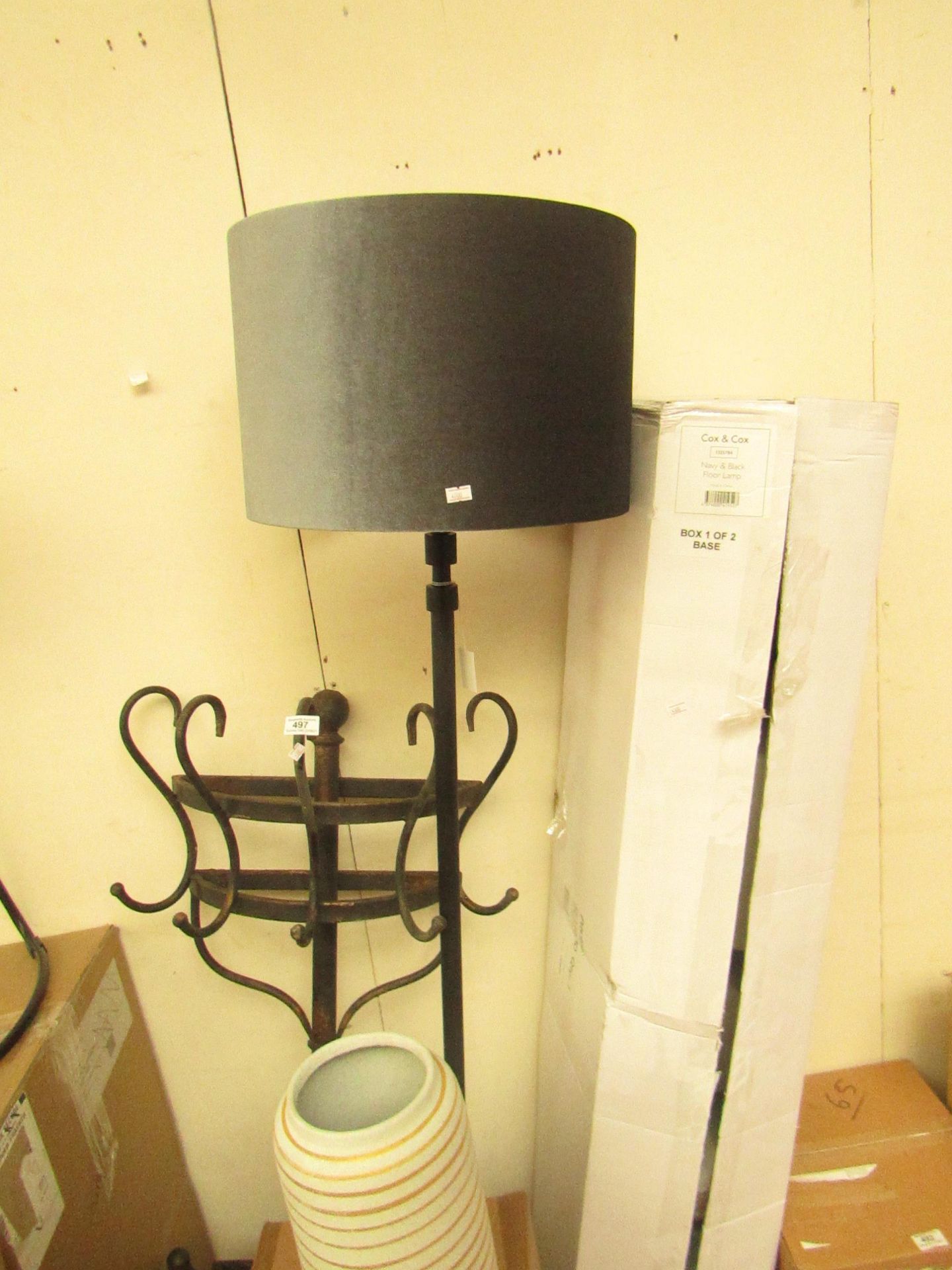 | 1X | COX & COX NAVY AND BLACK FLOOR LAMP, UNCHECKED AND BOXED | RRP £250 |
