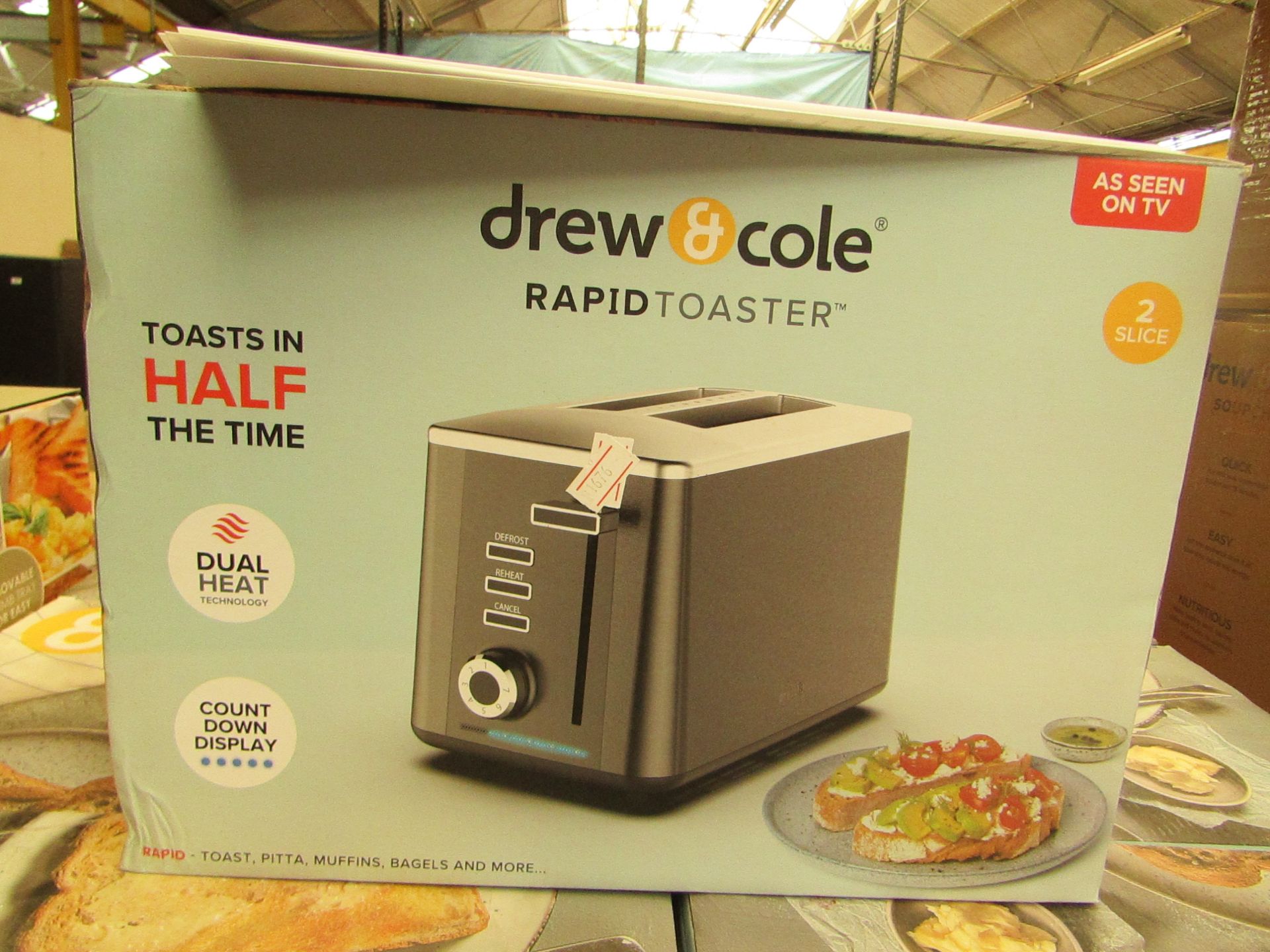 | 1x | DREW AND COLE RAPID 2 SLICE TOASTER | REFURBISHED AND BOXED | NO ONLINE RESALE | SKU - |