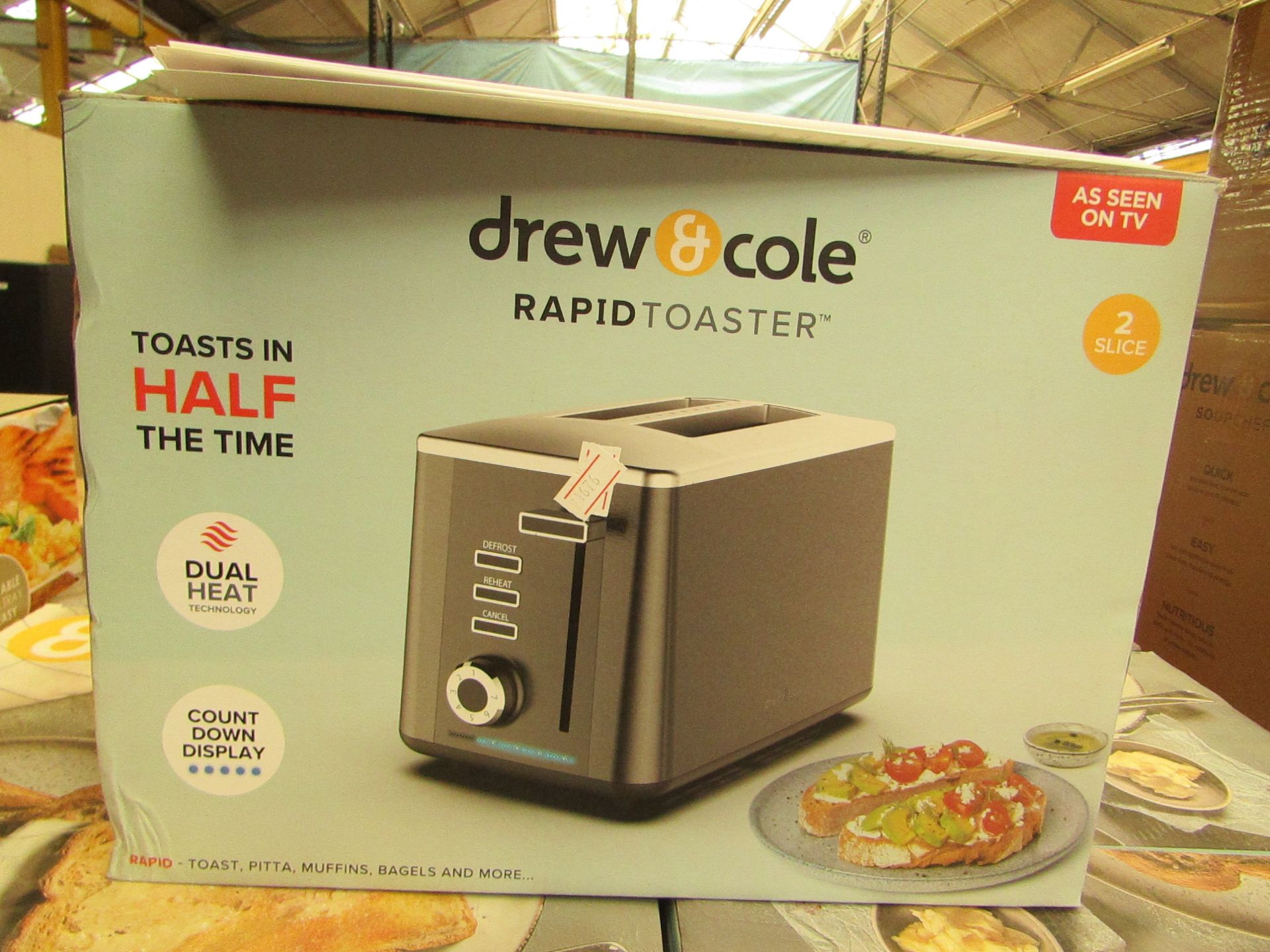 | 1x | DREW AND COLE RAPID 2 SLICE TOASTER | REFURBISHED AND BOXED | NO ONLINE RESALE | SKU - |