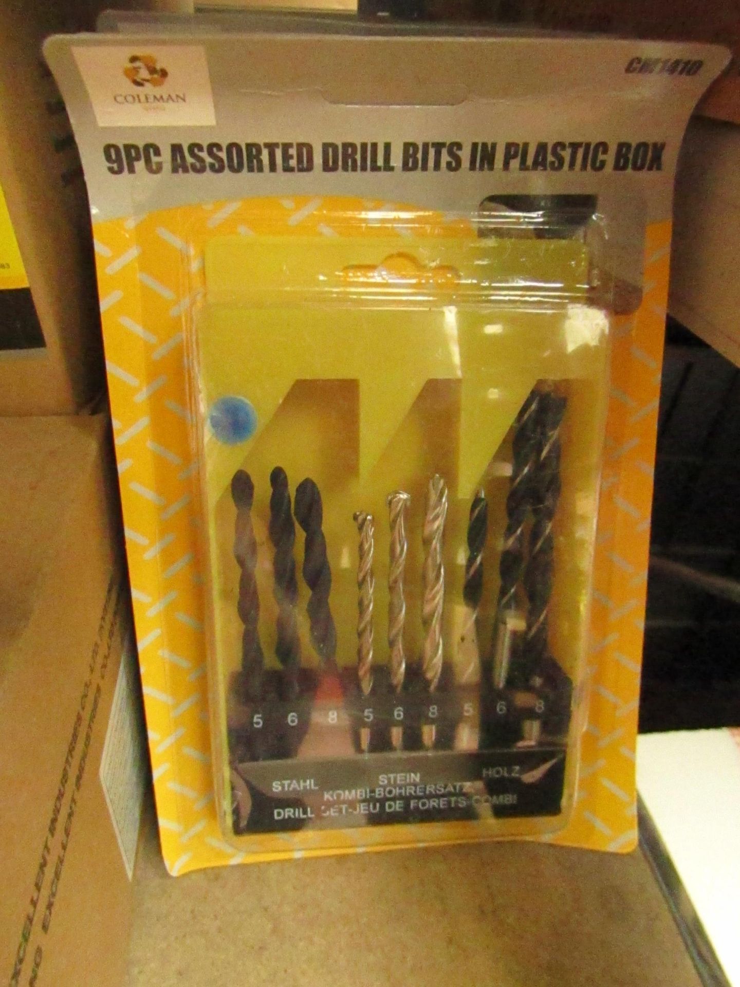Coleman - 9 Piece Assorted Drill Set - New & Packaged.