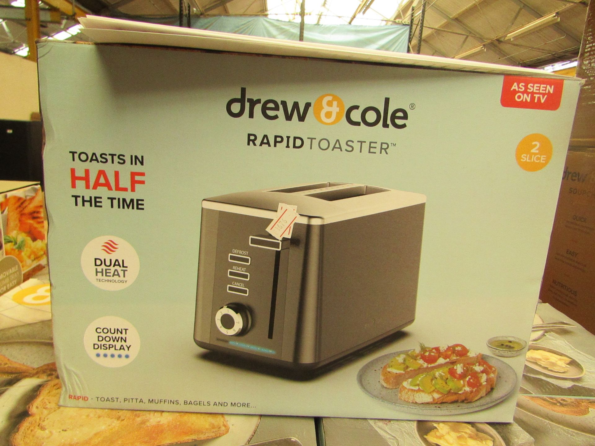 | 1x | DREW AND COLE RAPID 2 SLICE TOASTER | REFURBISHED AND BOXED | NO ONLINE RESALE | SKU - |