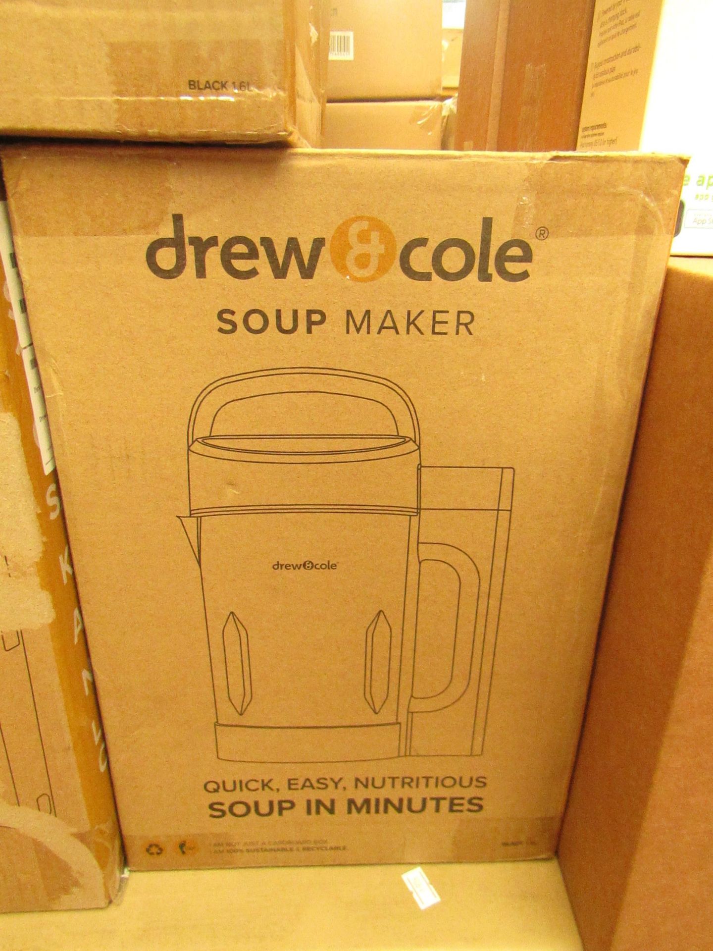 | 1x | DREW AND COLE SOUP MAKER | REFURBISHED AND BOXED | NO ONLINE RESALE | SKU - | RRP £59.99 |