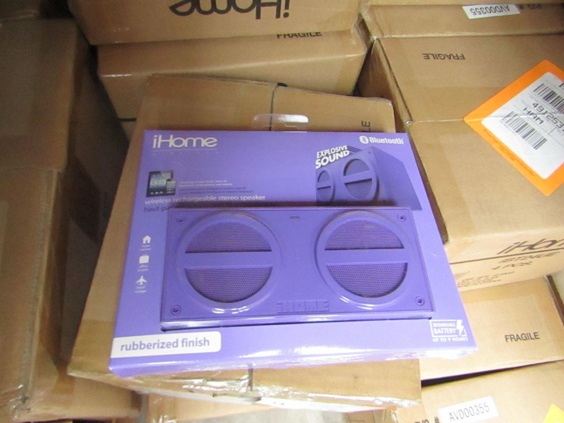 12x iHome wireless Bluetooth stereo speaker, new and packaged.