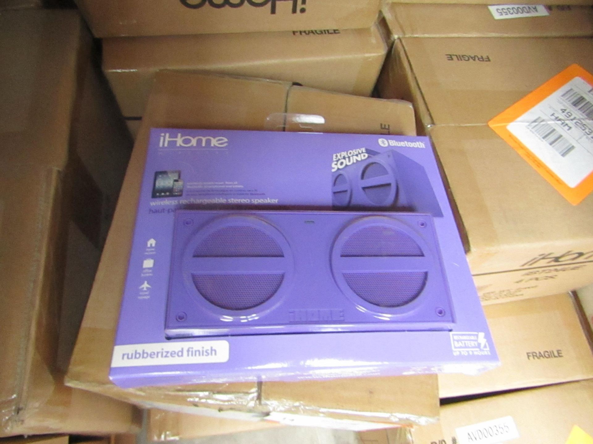 12x iHome wireless Bluetooth stereo speaker, new and packaged.