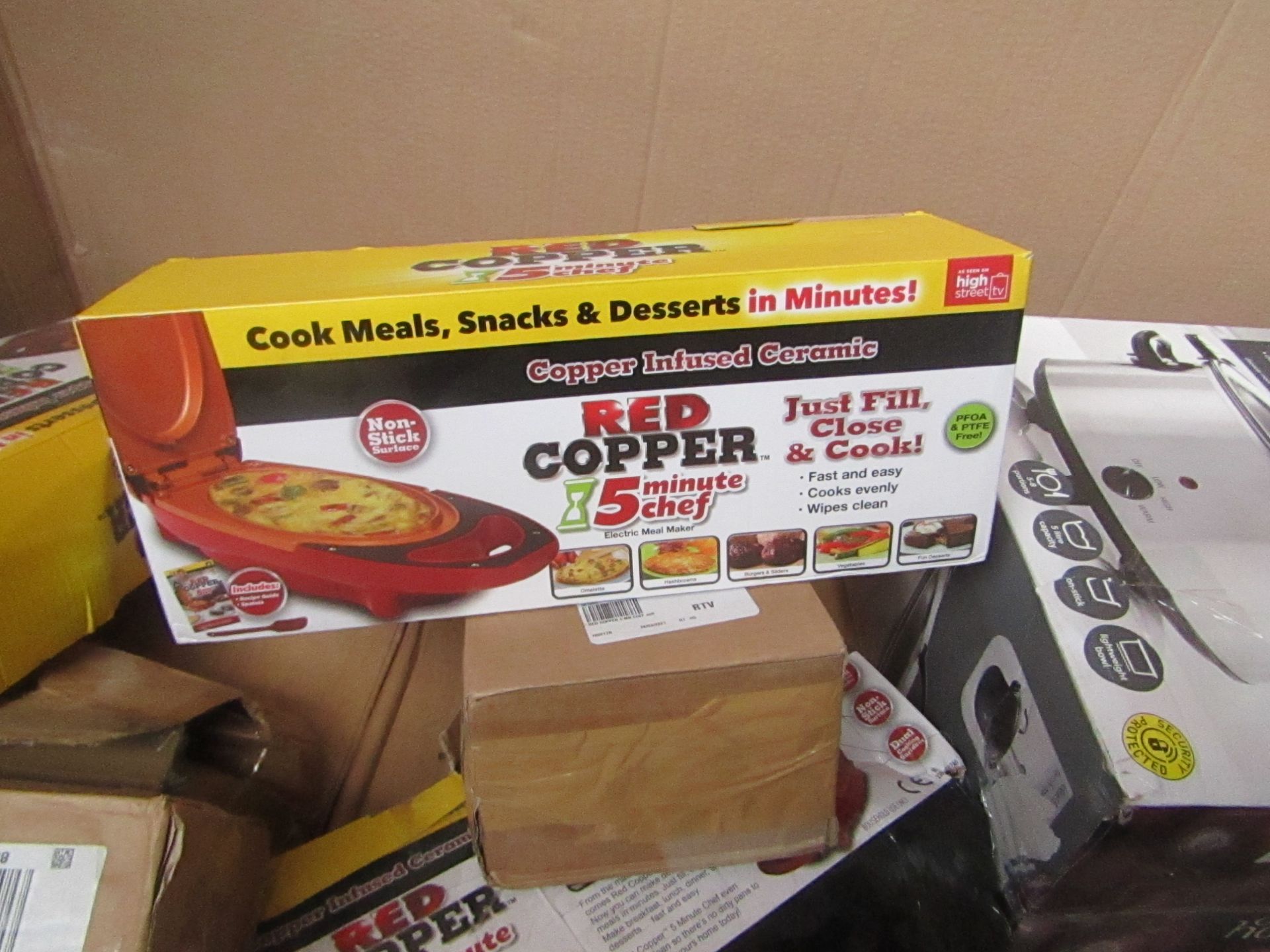 | 10X | RED COPPER CHEF ELECTRIC MEAL MAKERS | UNCHECKED AND BOXED | NO ONLINE RESALE | SKU