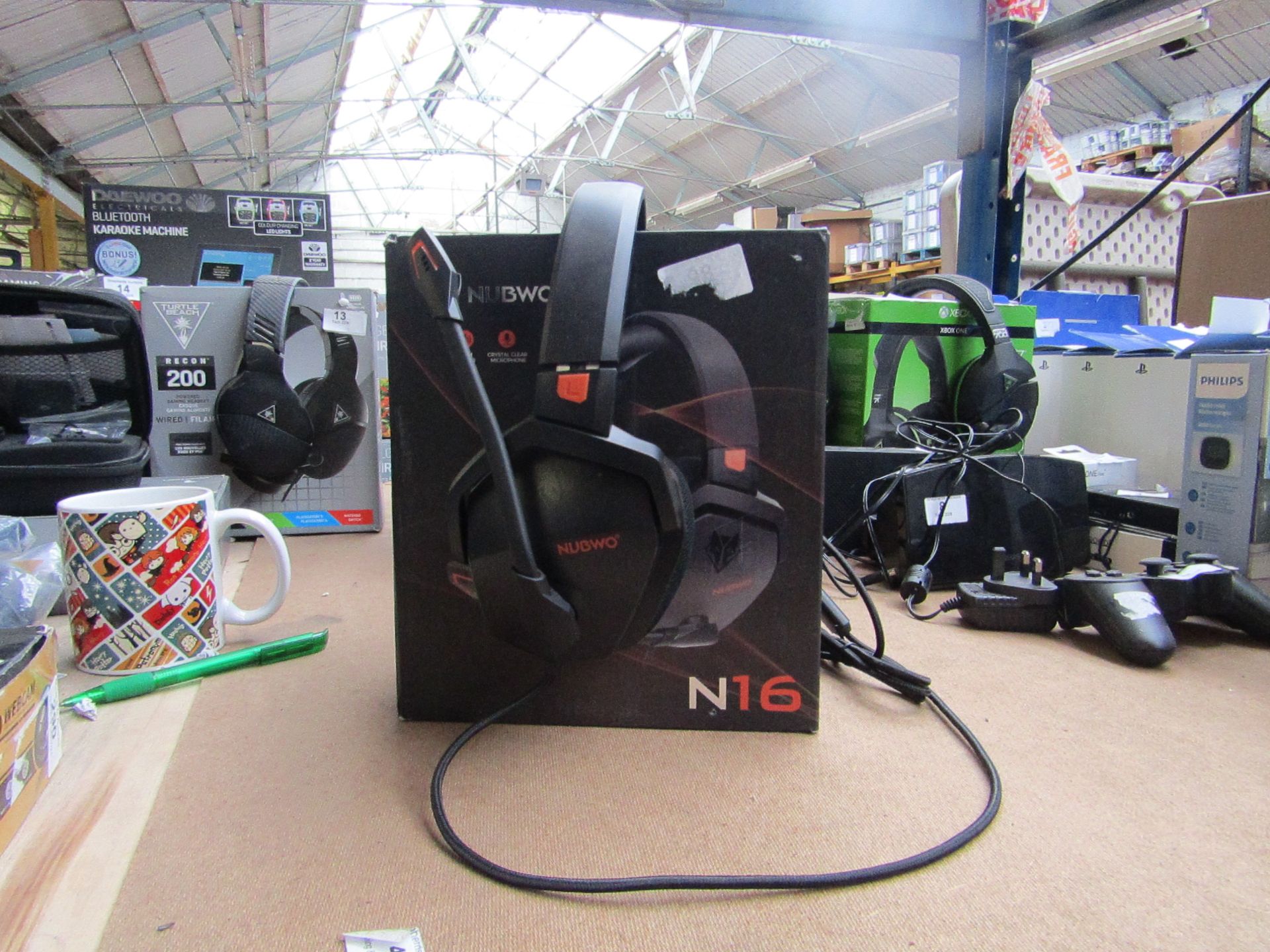 Nubwo N16 Gaming headset, tested working for sound to the earphones, comes with original box