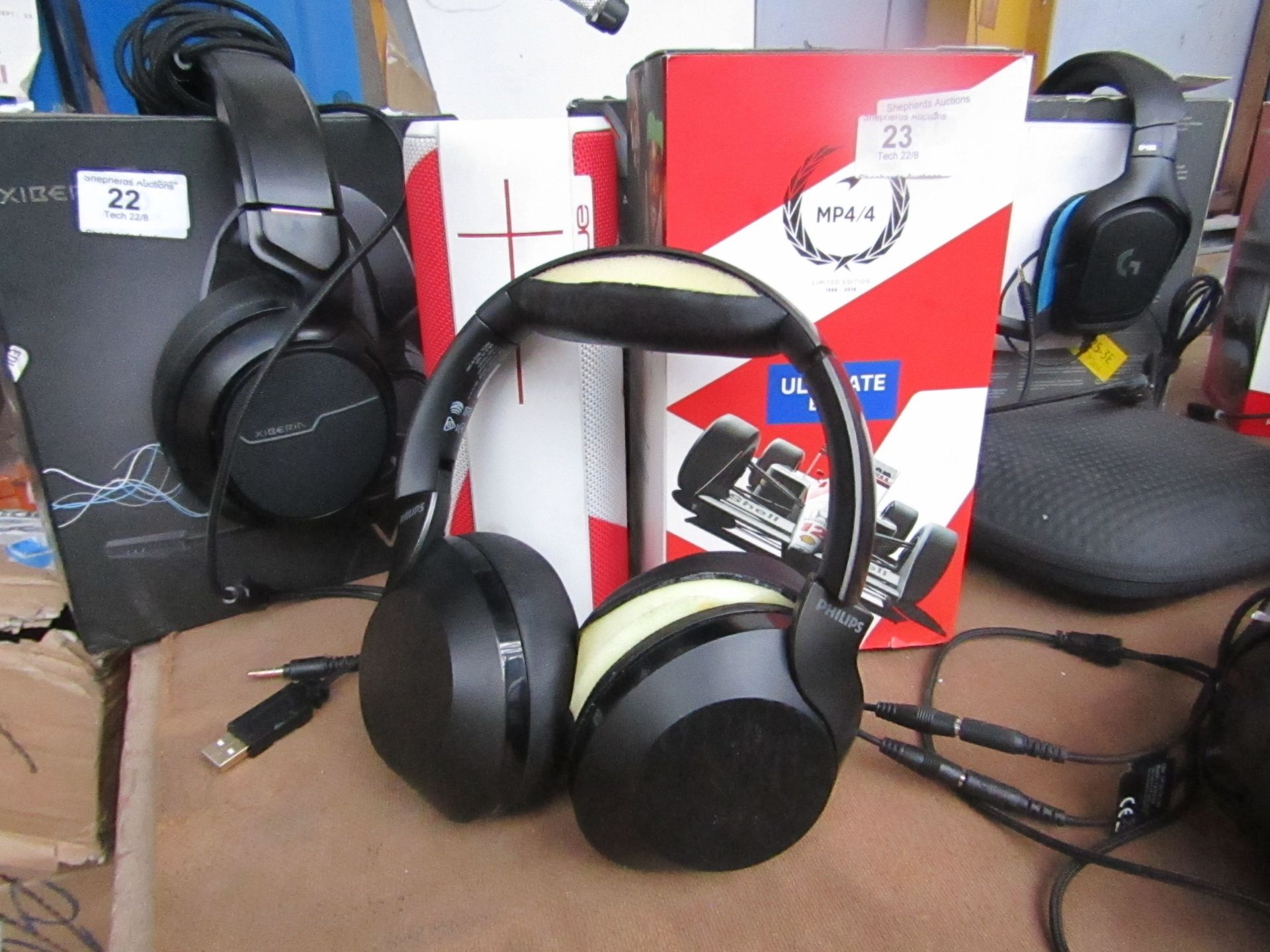 Phillips Touch Sense H805 Wireless Headphones - Untested & Unboxed but has carry case with it -