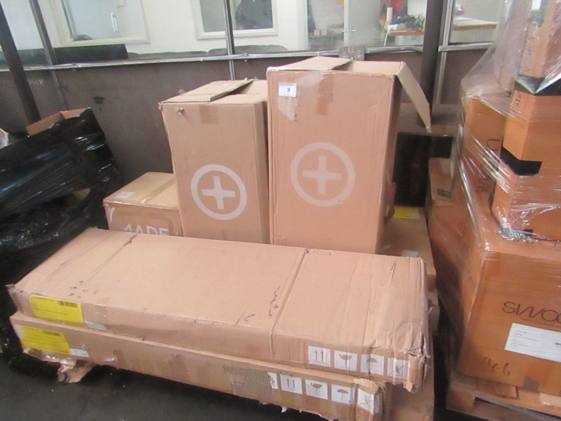 | 1X | PALLET OF FAULTY / MISSING PARTS / DAMAGED CUSTOMER RETURNS MADE.COM STOCK UNMANIFESTED |