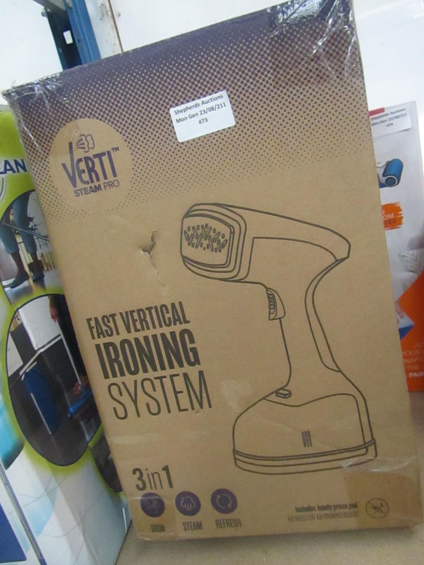 | 1X | VERTI STEAM IRONING SYSTEM | UNCHECKED & BOXED | NO ONLINE RESALE | SKU - | RRP £- |
