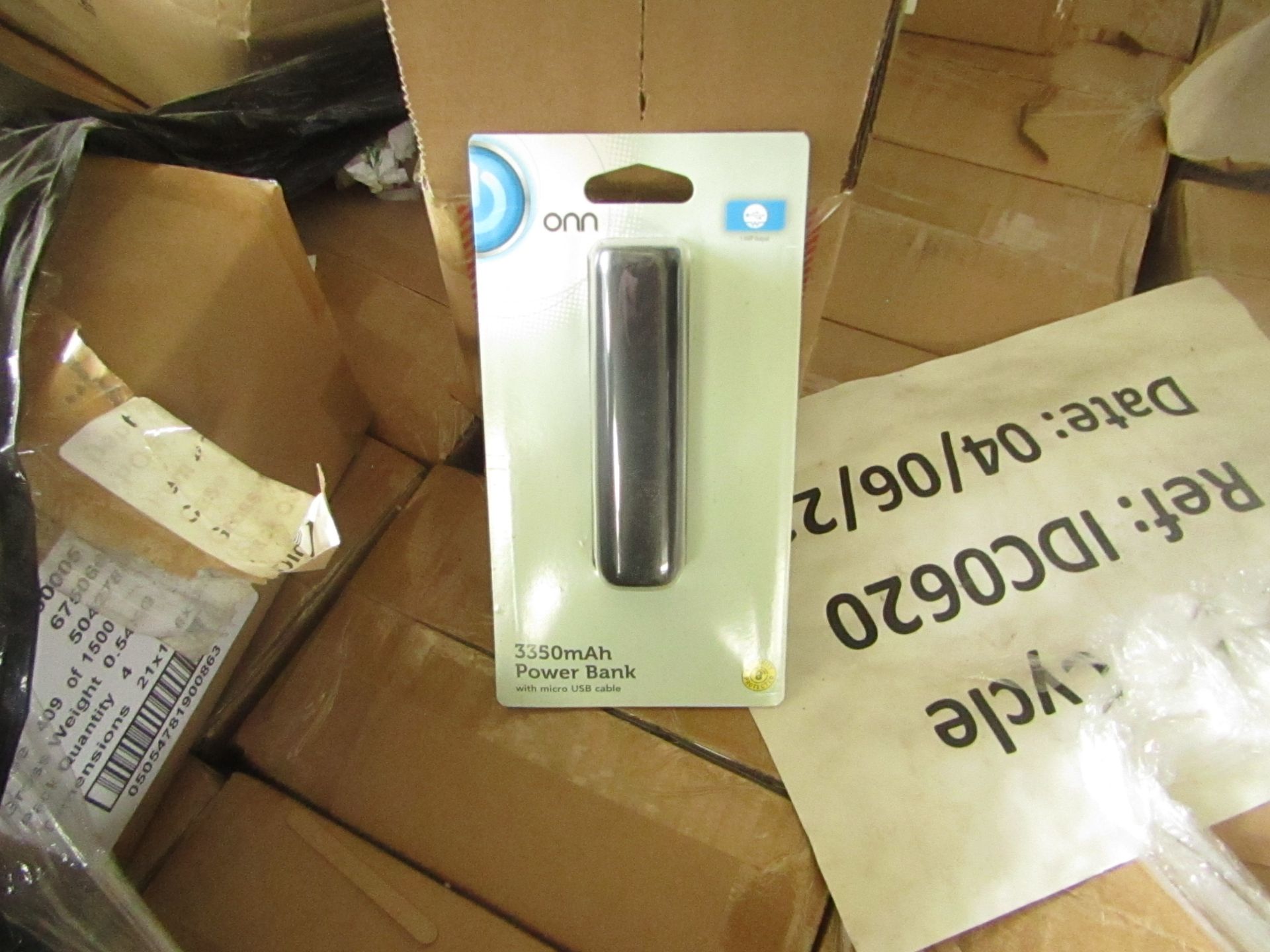 | 4x | ONN 3350MAH BOX OF 4 POWER BANK WITH MICRO USB CABLE | NEW & BOXED | NO ONLINE RESALE | SKU