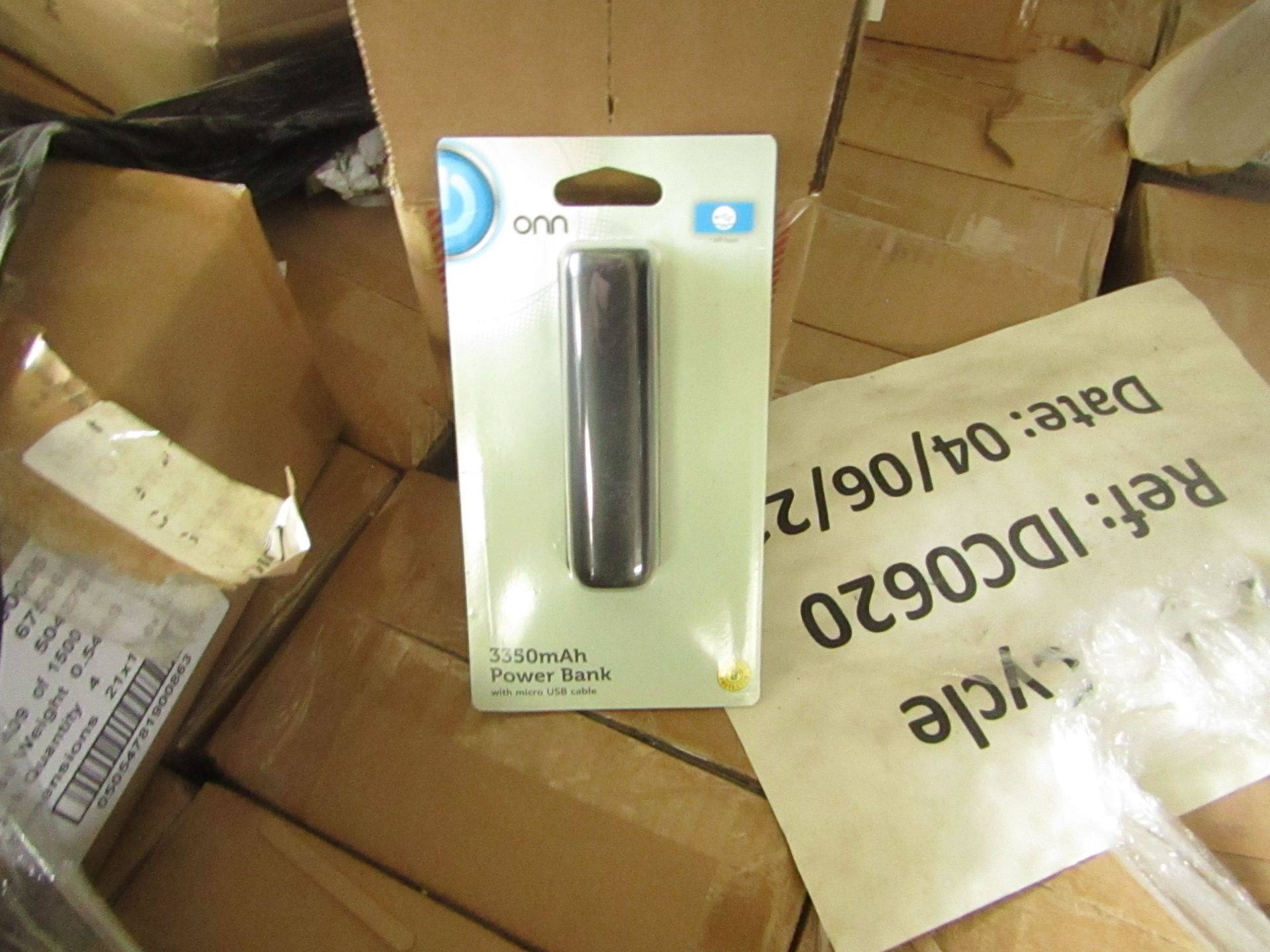 | 4x | ONN 3350MAH BOX OF 4 POWER BANK WITH MICRO USB CABLE | NEW & BOXED | NO ONLINE RESALE | SKU