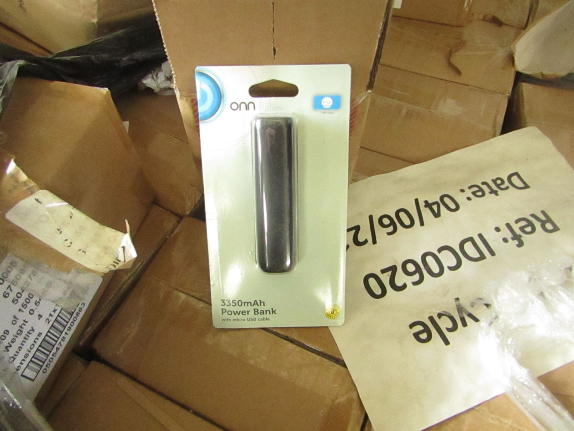 | 4x | ONN 3350MAH BOX OF 4 POWER BANK WITH MICRO USB CABLE | NEW & BOXED | NO ONLINE RESALE | SKU