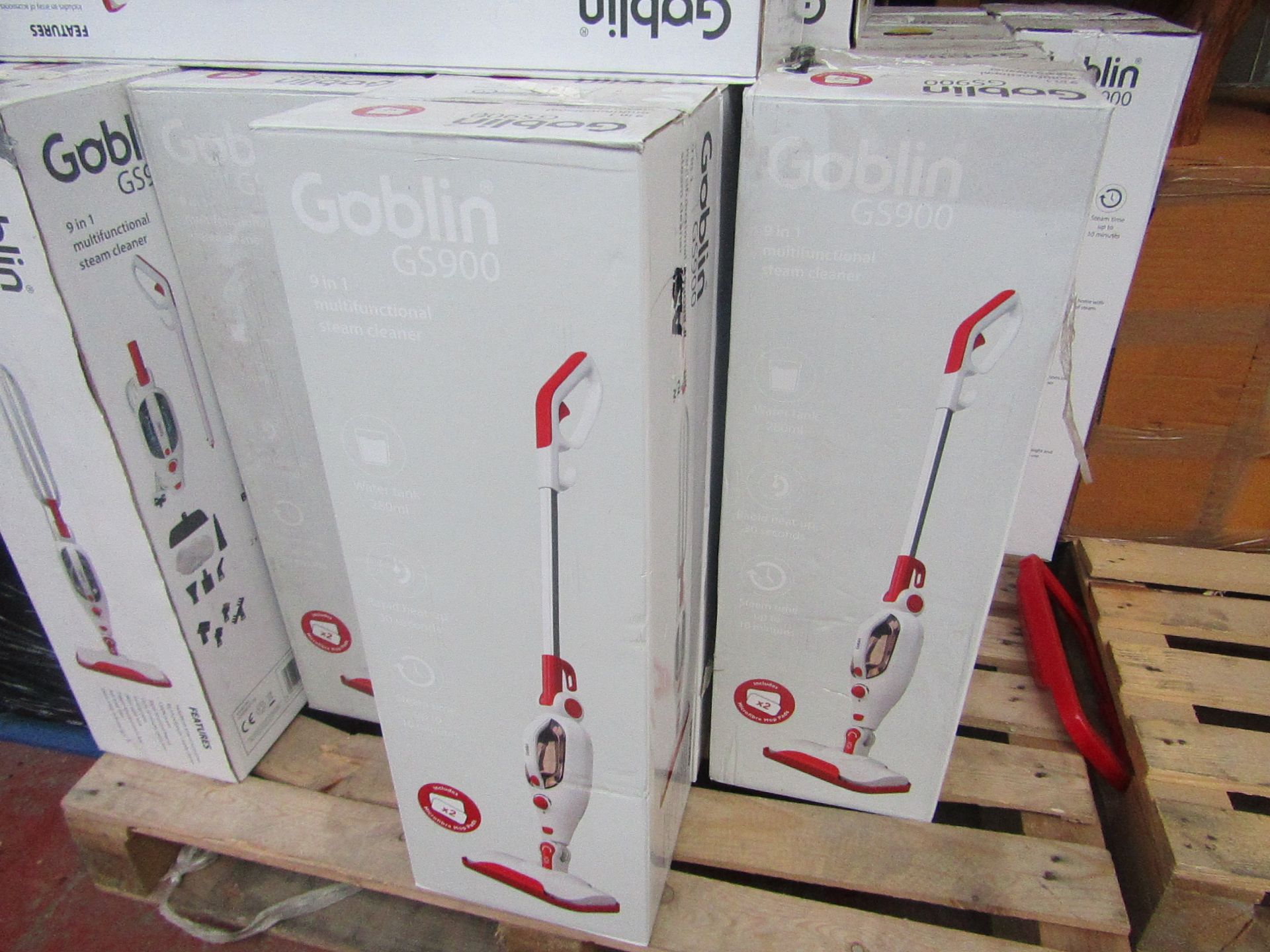 | 1X | GOBLIN WHITE 9 IN 1 MULTIFUNCTIONAL STEAM CLEANER | UNCHECKED AND BOXED | NO ONLINE