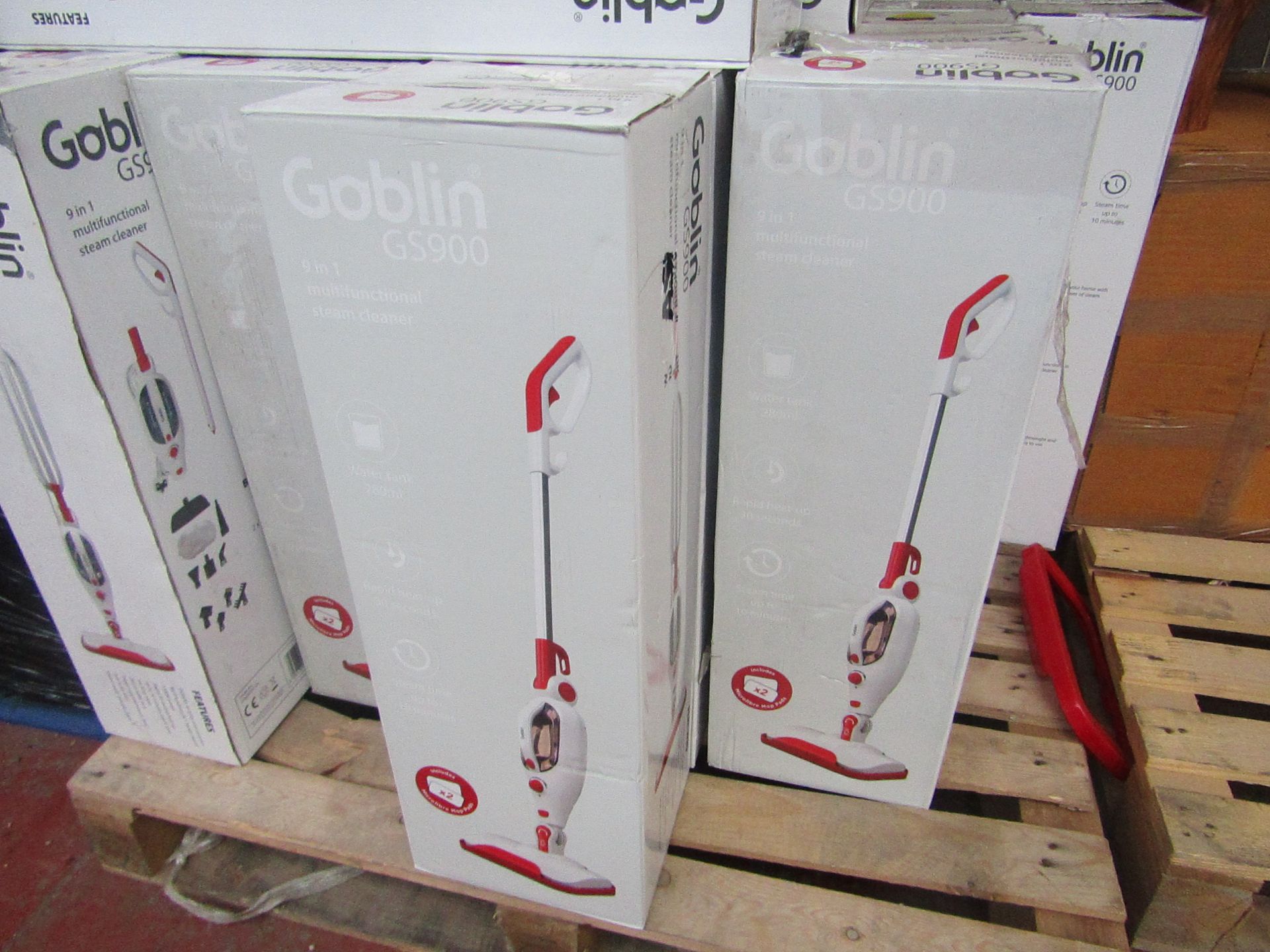 | 1X | GOBLIN WHITE 9 IN 1 MULTIFUNCTIONAL STEAM CLEANER | UNCHECKED AND BOXED | NO ONLINE