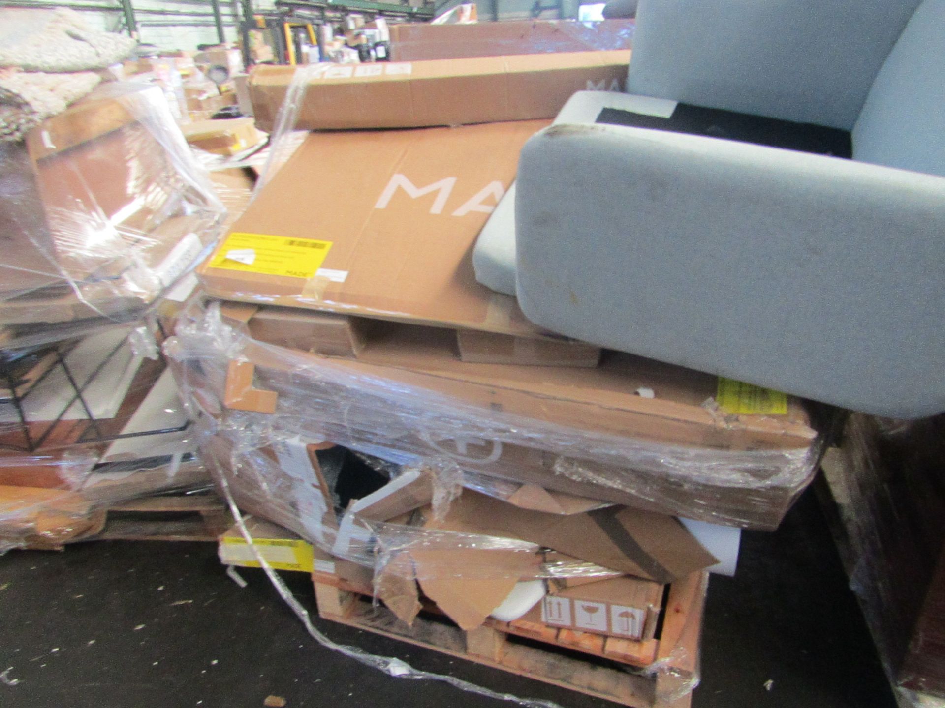 | 1X | PALLET OF FAULTY / MISSING PARTS / DAMAGED CUSTOMER RETURNS MADE.COM STOCK UNMANIFESTED |