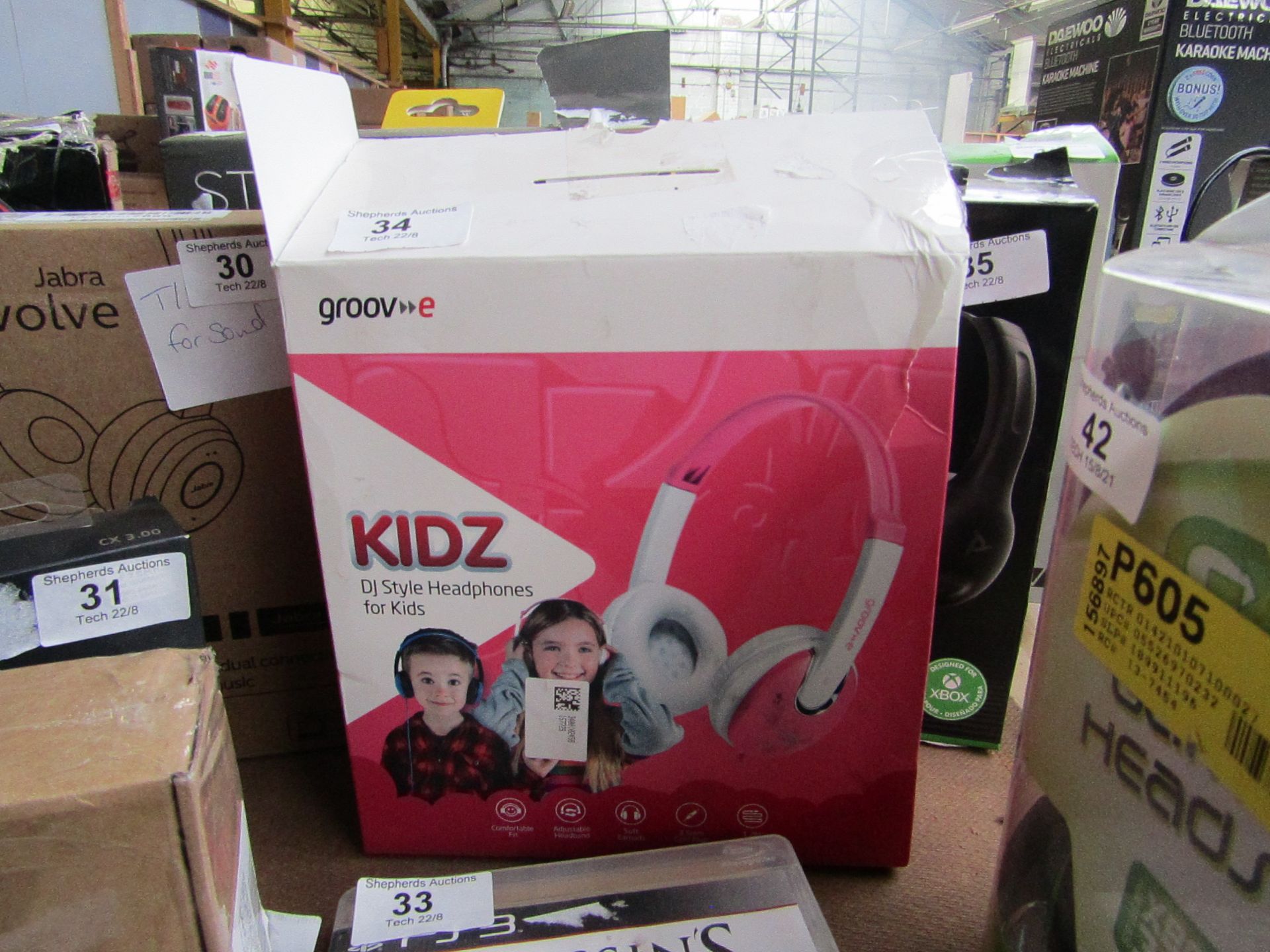 Groove-E Kids DJ Style Headphones - Untested & Boxed -