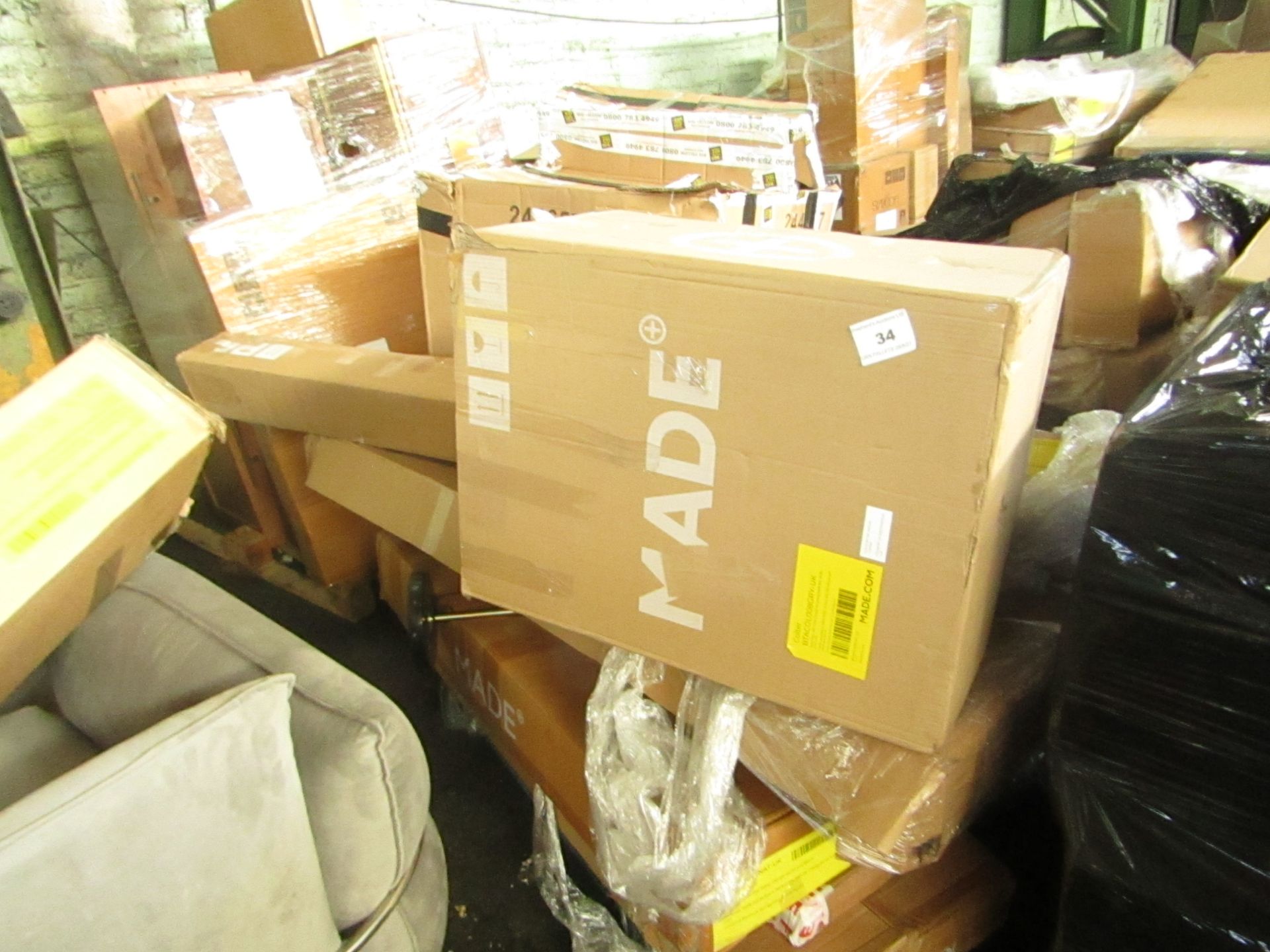 | 1X | PALLET OF FAULTY / MISSING PARTS / DAMAGED CUSTOMER RETURNS MADE.COM STOCK UNMANIFESTED |