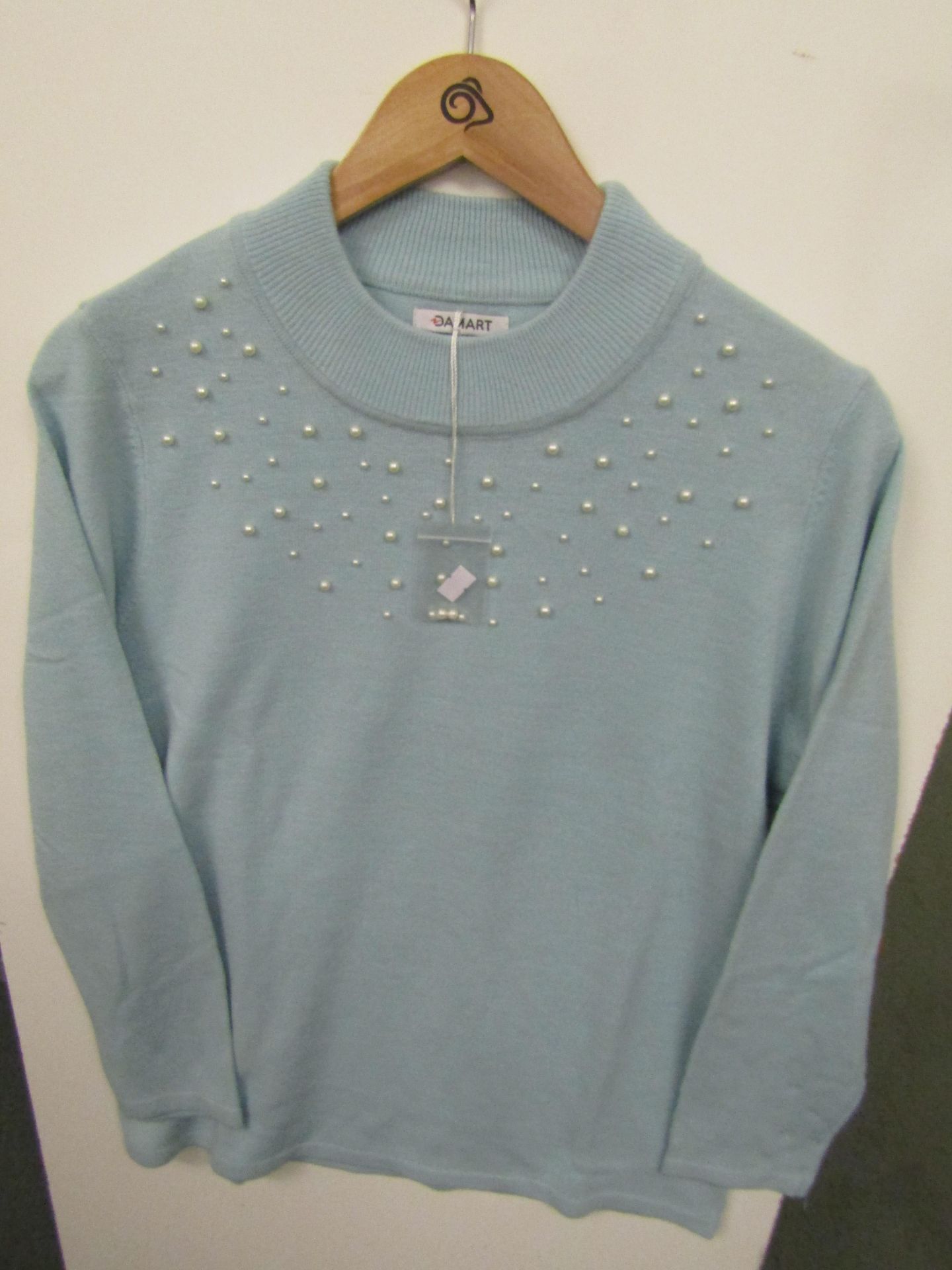Damart Sweater with Pearls embelishments, new size 10-12