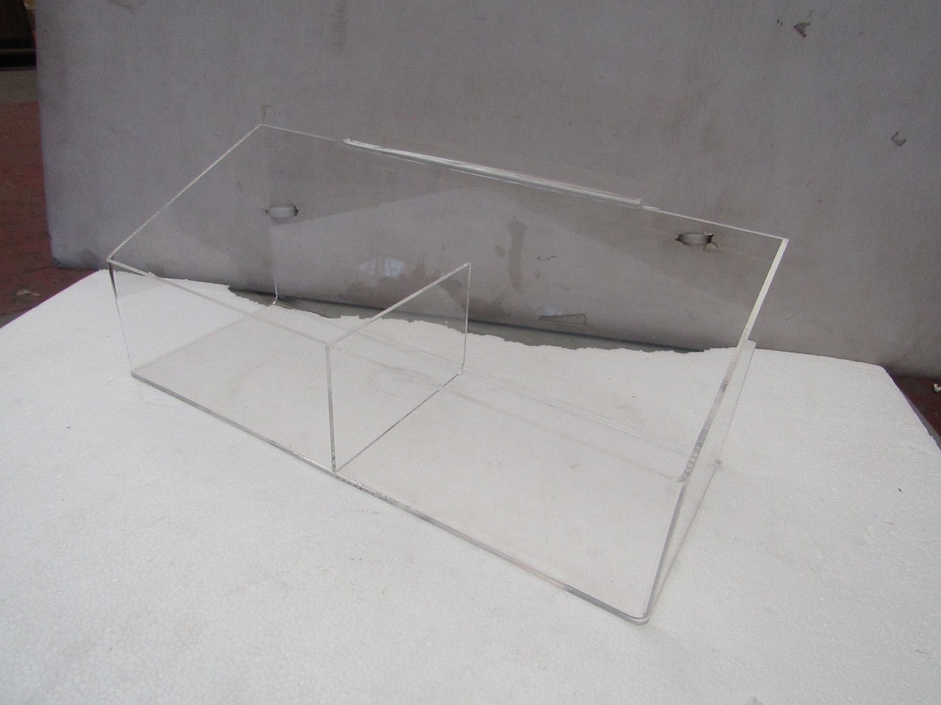 2x Spanx - Transparent Double Bin For Ladder ( 38cm Long X 15cm Tall X 15 Wide ) - Good Condition.