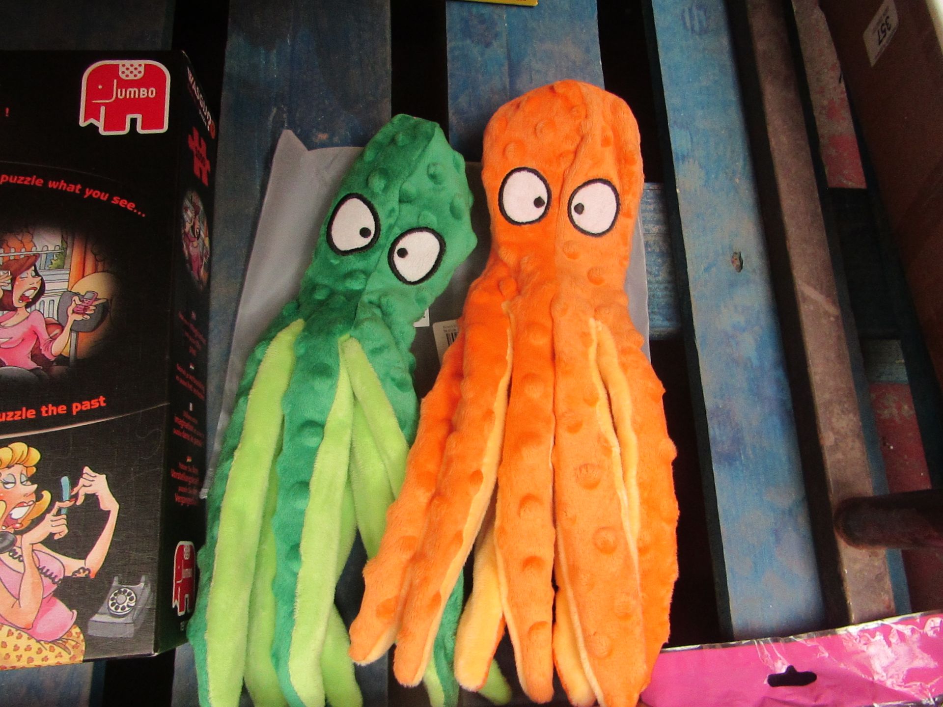 2x Squeaky Squid Toys - New & Pckaged.