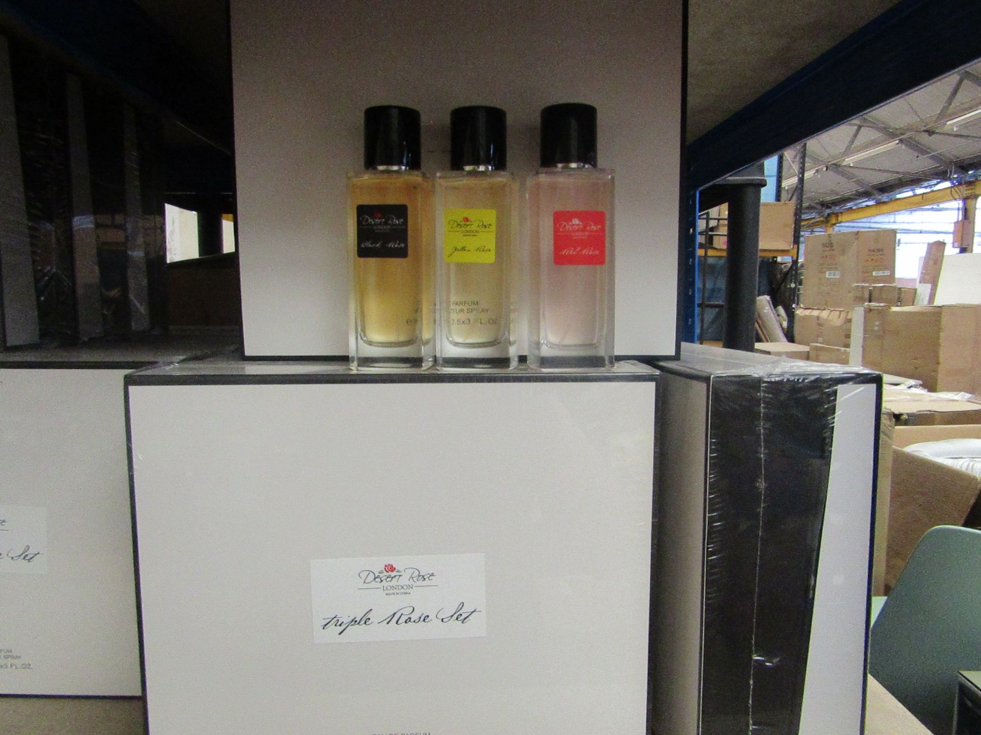 Desert Rose London - Triple Rose Eau De Parfum Vaporisateur Spray (3x 75ml) - New & Boxed.