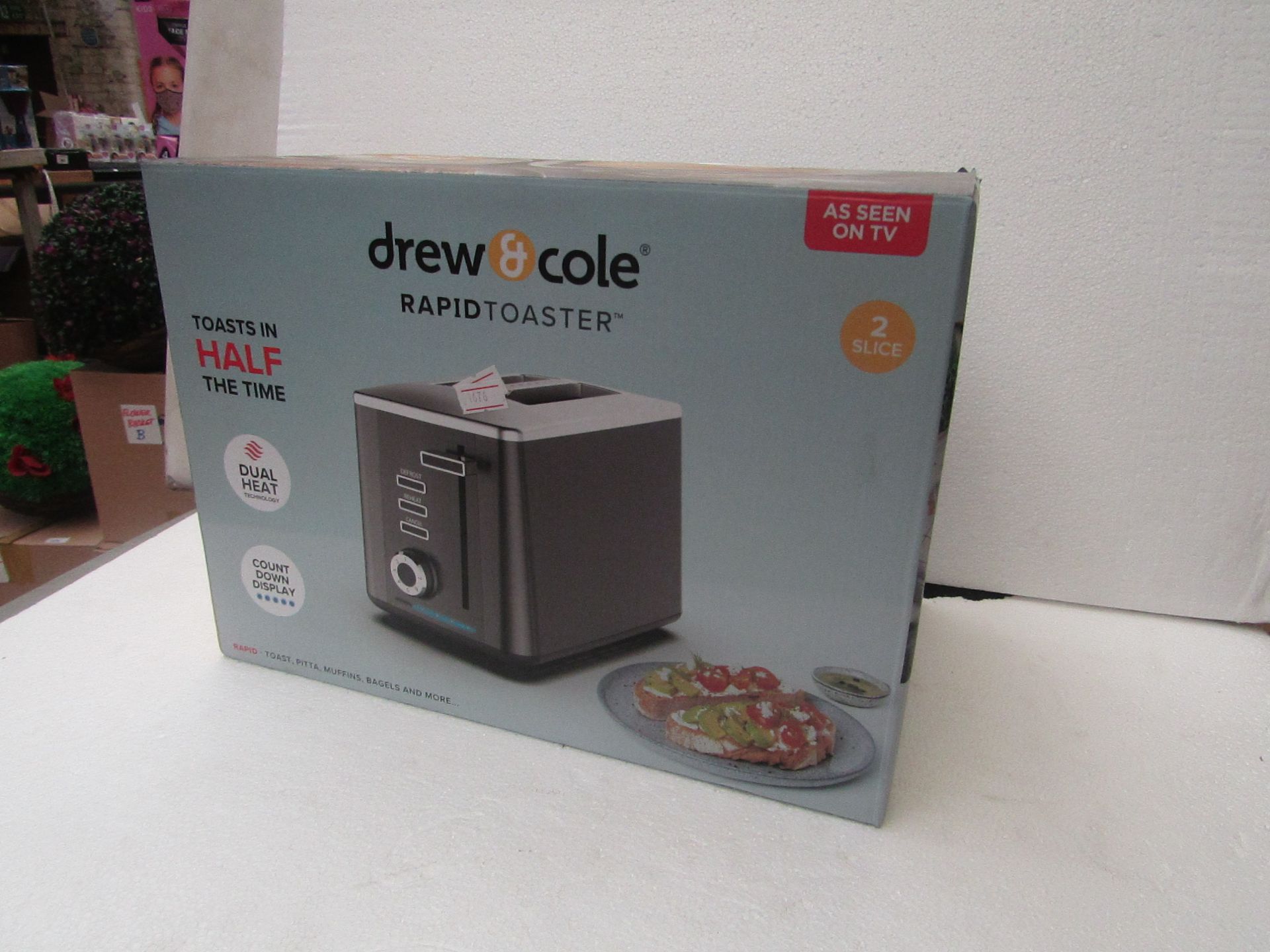 | 1x | DREW AND COLE RAPID 2 SLICE TOASTER | REFURBISHED AND BOXED | NO ONLINE RESALE | SKU - |