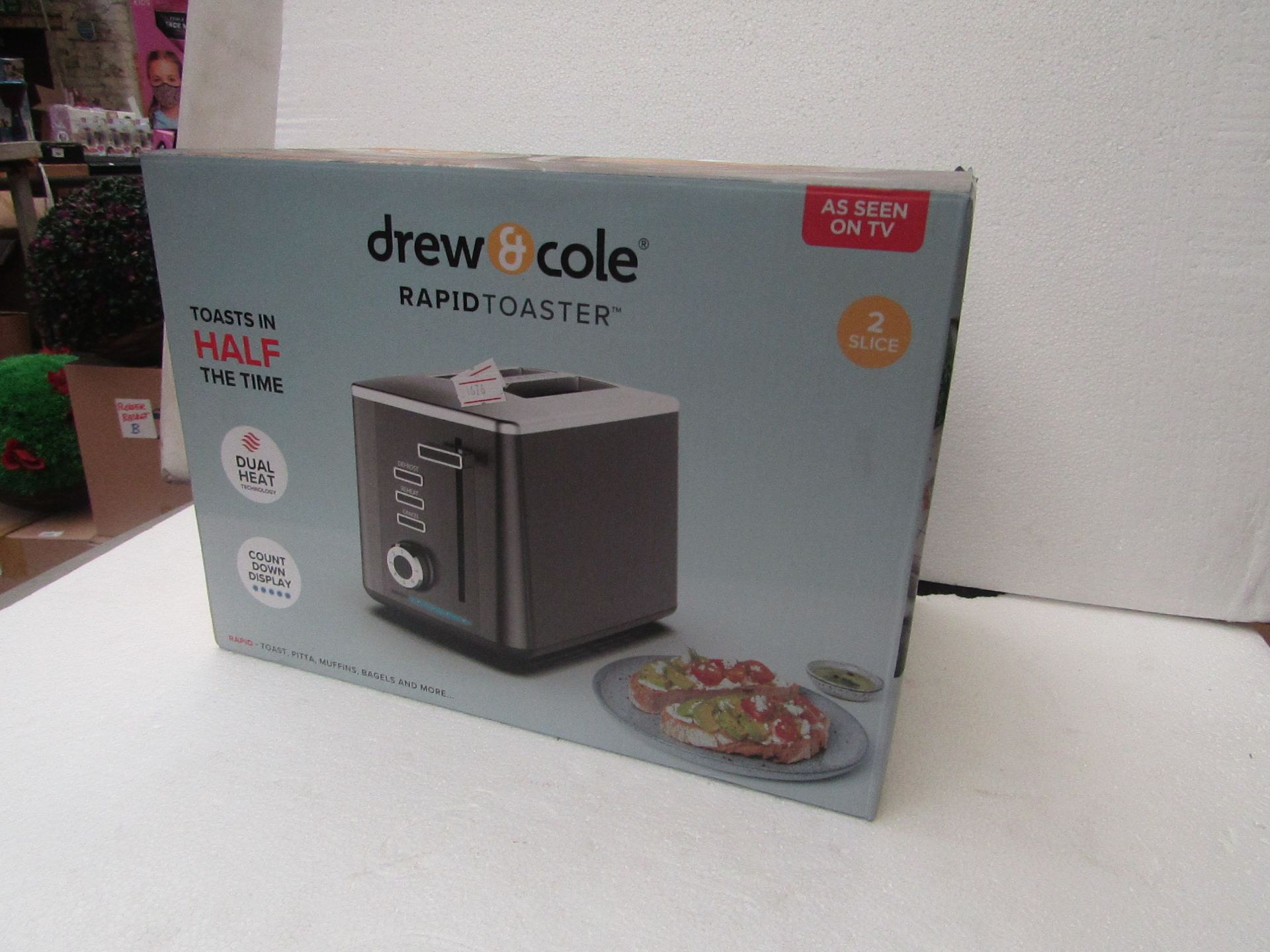 | 1x | DREW AND COLE RAPID 2 SLICE TOASTER | REFURBISHED AND BOXED | NO ONLINE RESALE | SKU - |