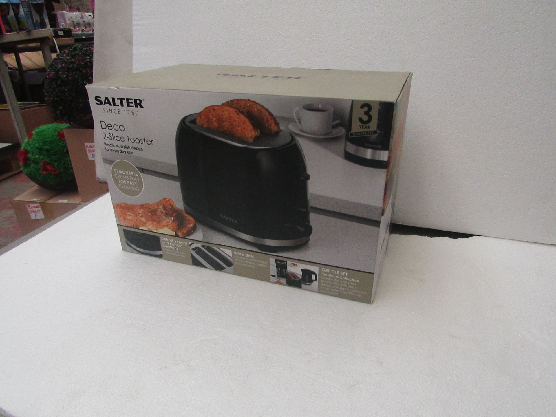 Salter Deco 2 Slice Toaster With Removable Crumb Tray - Refurbished & Boxed - RRP £19.99. - Image 2 of 2