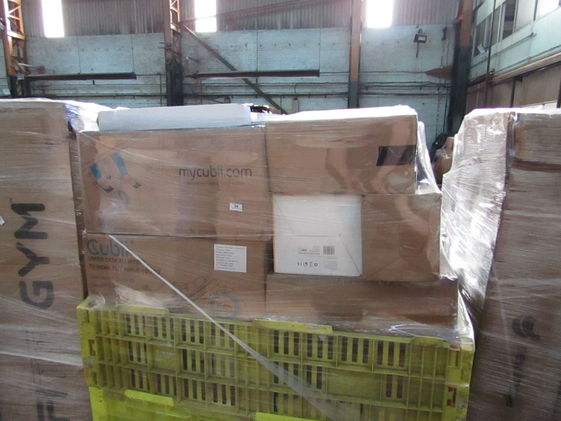 1X PALLET CONTAINING FITNESS AND SOME ELECTRICAL | PLEASE BE AWARE THESE PALLETS ARE