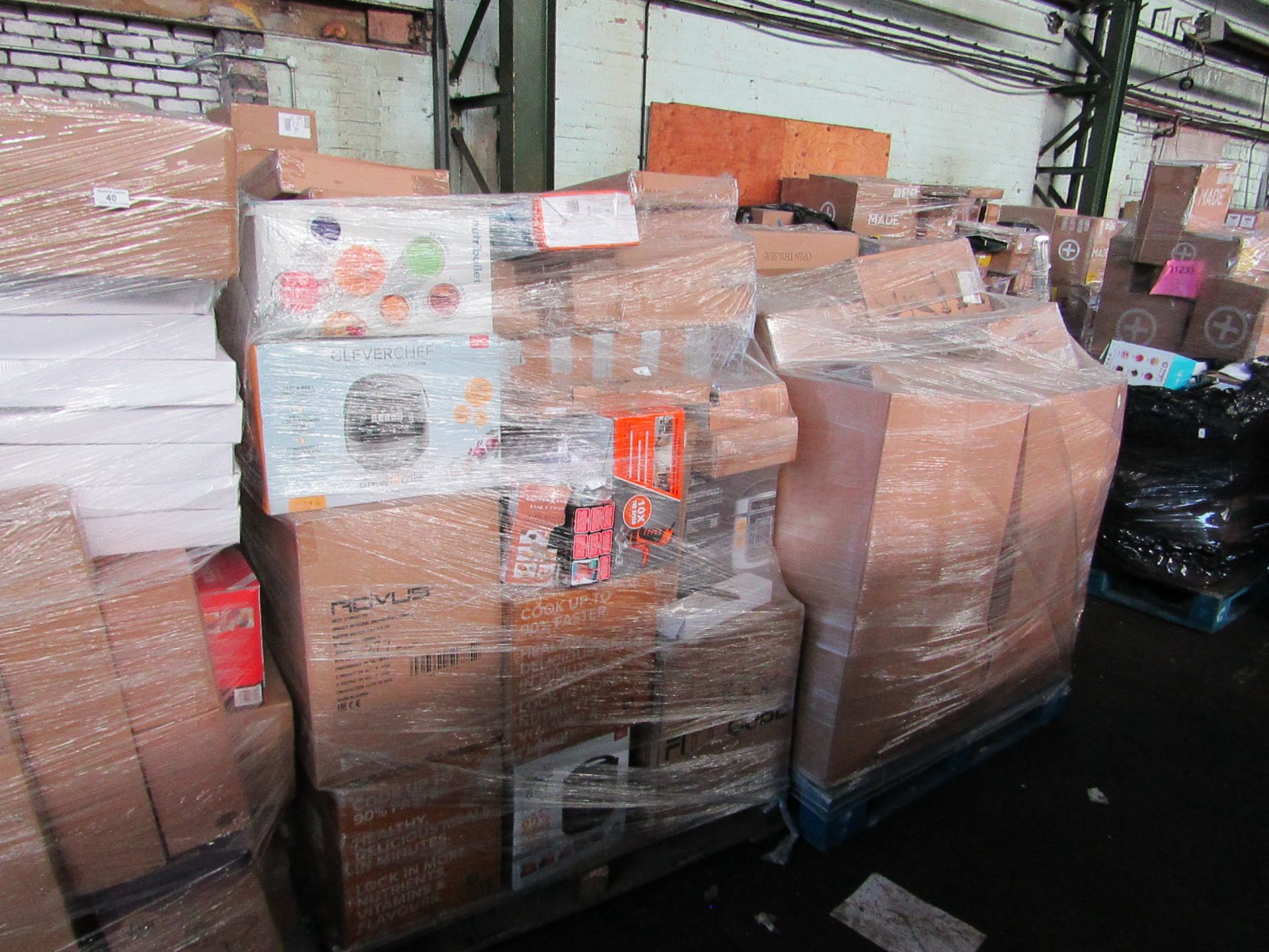 1X MIXED PALLET CONTAINING HOME ELECTRICAL AND SOME FITNESS ITEMS | PLEASE BE AWARE THIS PALLET IS