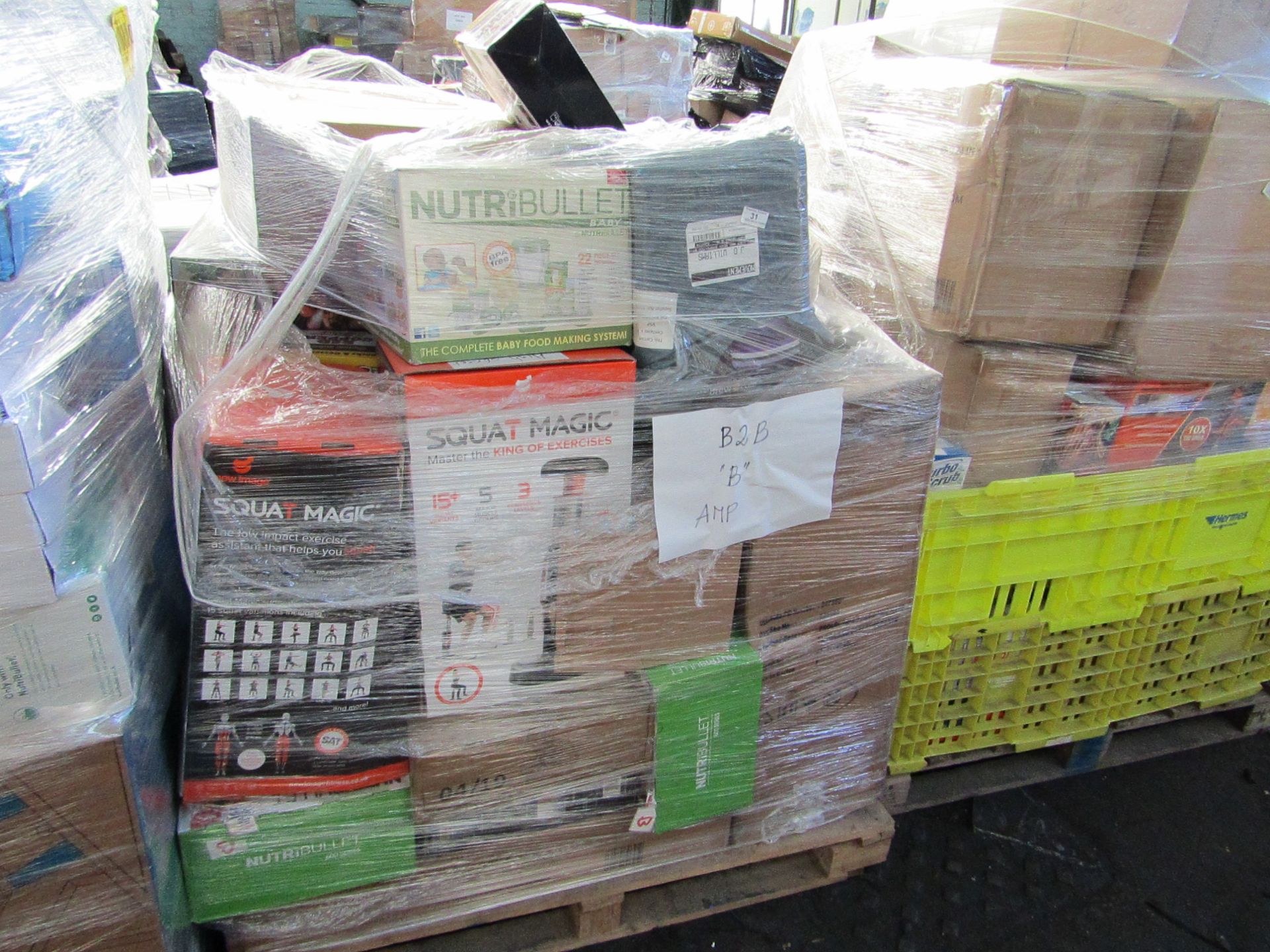 1X PALLET CONTAINING HOME ELECTRICAL & FITNESS GEAR | PLEASE BE AWARE THESE PALLETS ARE UNMANIFESTED