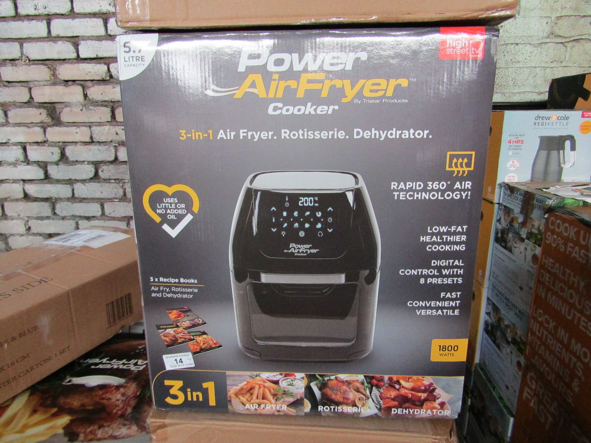 4X POWER AIRFRYER XL 5.7L | UNCHECKED & BOXED | NO ONLINE RESALE | RRP £149.99 EACH | TOTAL LOT