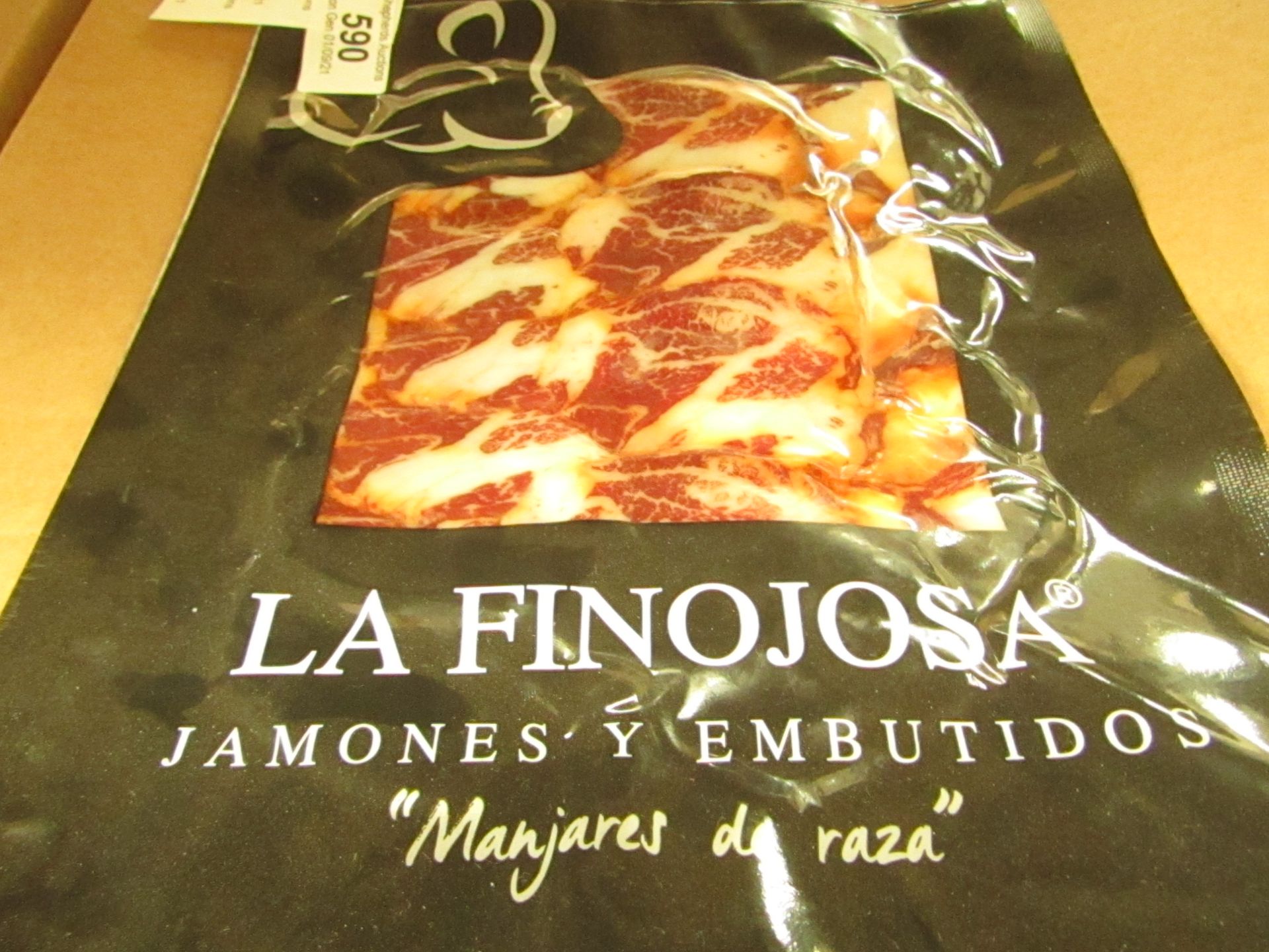 5x La Finojosa 100g packets Sliced Iberian cured ham in slices. BB 18.3.22 RRP £16.25 per packet
